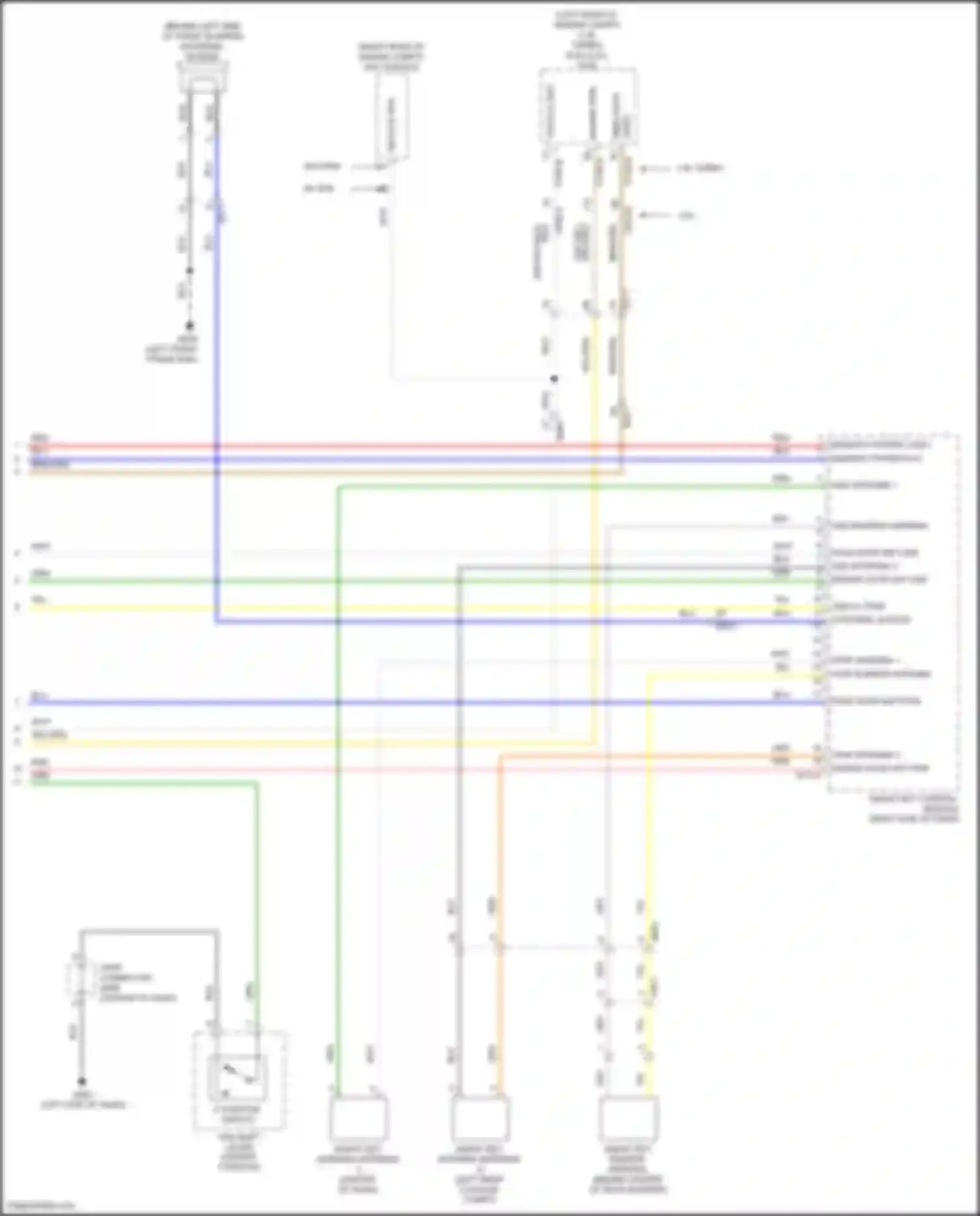 Wiring diagram memory power ecu for Hyundai Kona I facelift (2020-2024) (1 of 2)