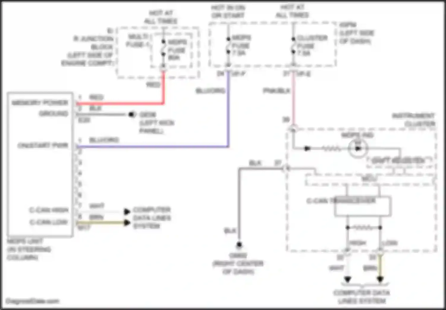 Wiring diagram memory power for Hyundai Kona I facelift (2020-2024) (14 of 18)