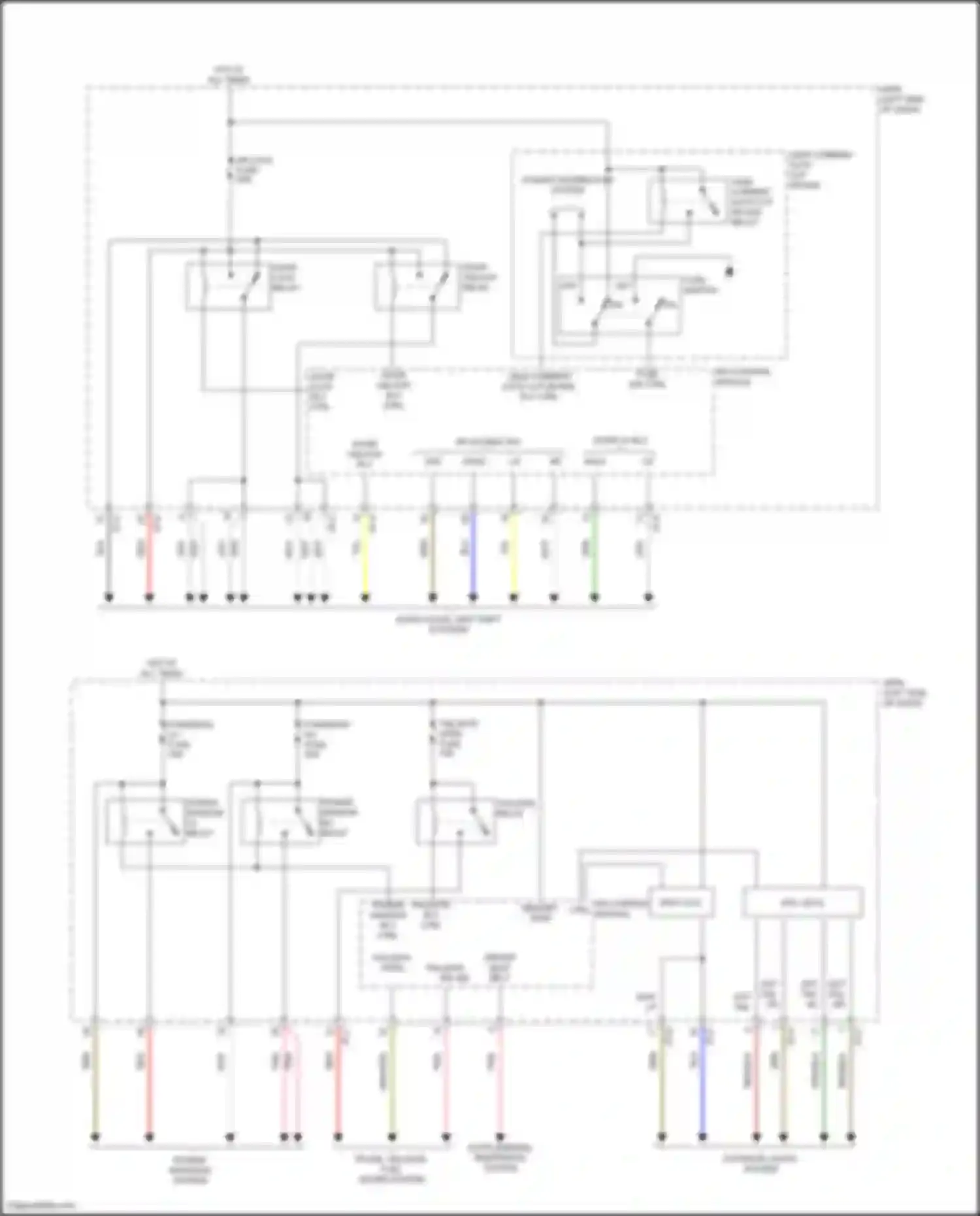 Wiring diagram power windows system for Hyundai Kona I facelift (2020-2024) (2 of 3)