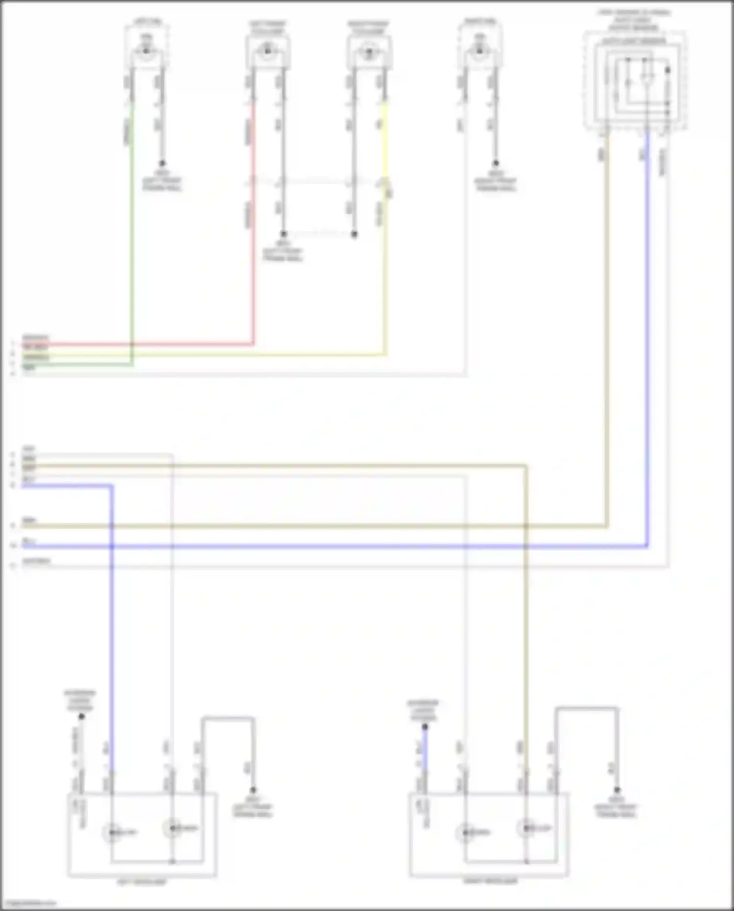 Wiring diagram right front fog lamp for Hyundai Kona I facelift (2020-2024) (1 of 6)
