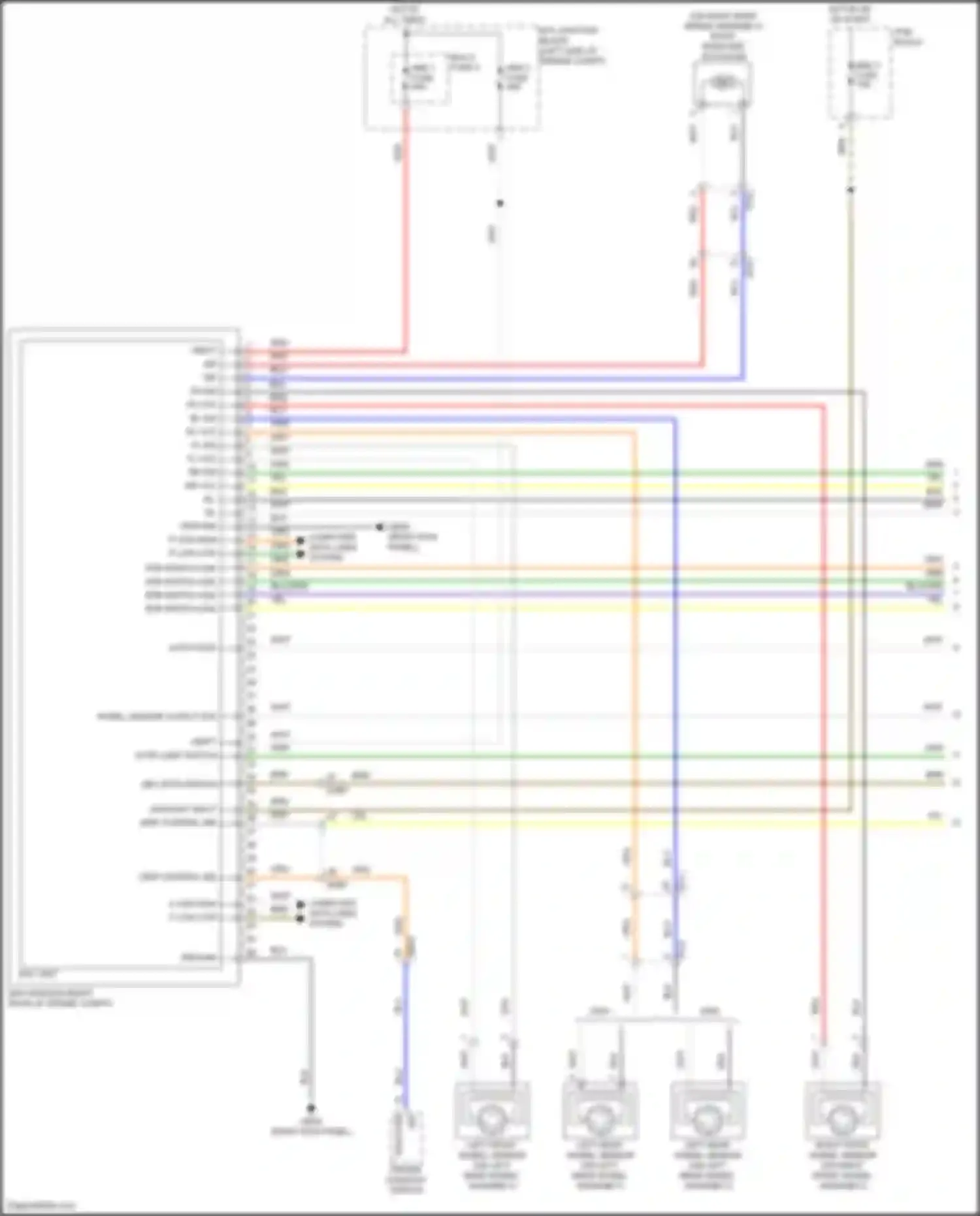 Wiring diagram right rear epb actuator for Hyundai Kona I facelift (2020-2024) (1 of 1)