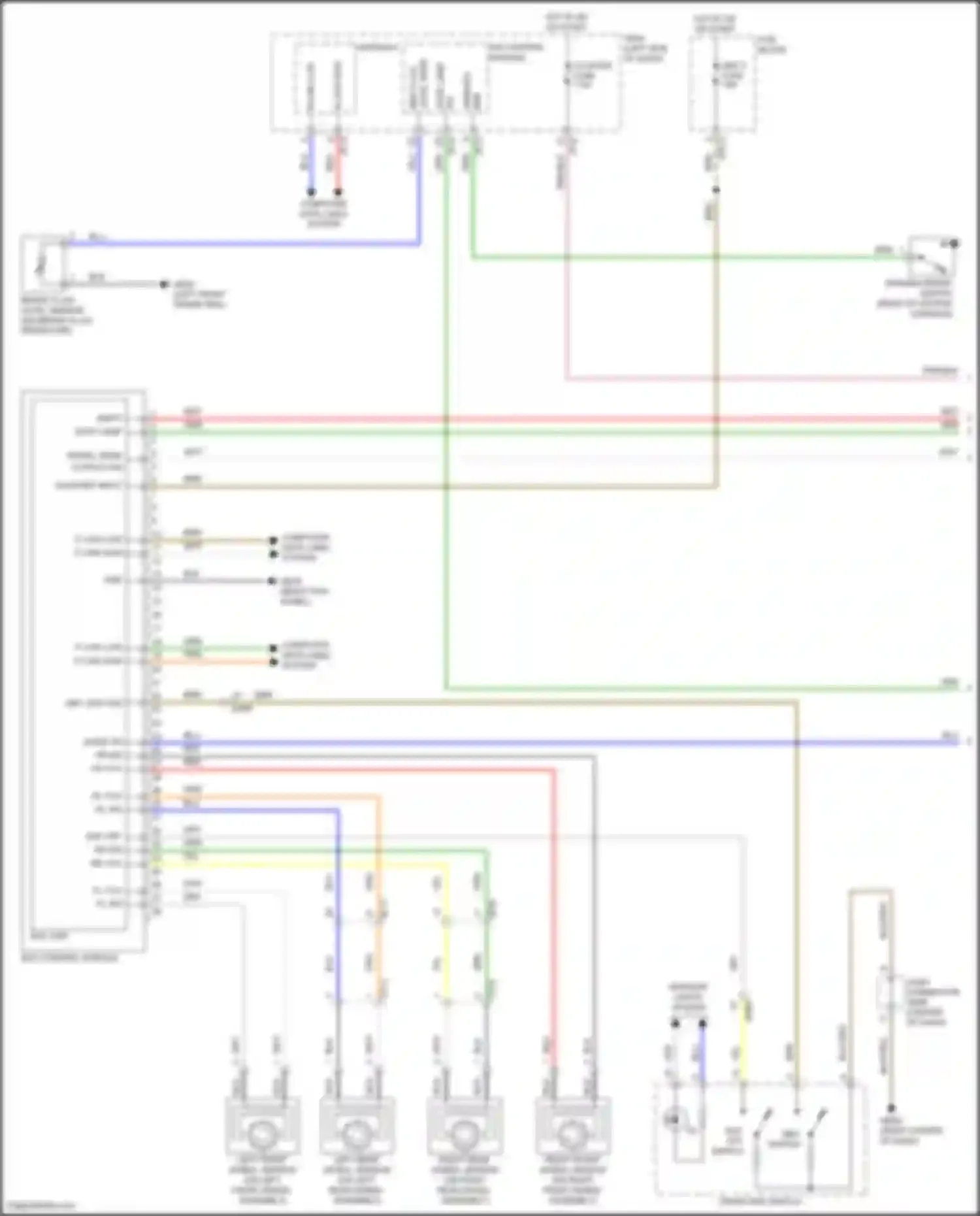 Wiring diagram right rear wheel sensor for Hyundai Kona I facelift (2020-2024) (2 of 3)