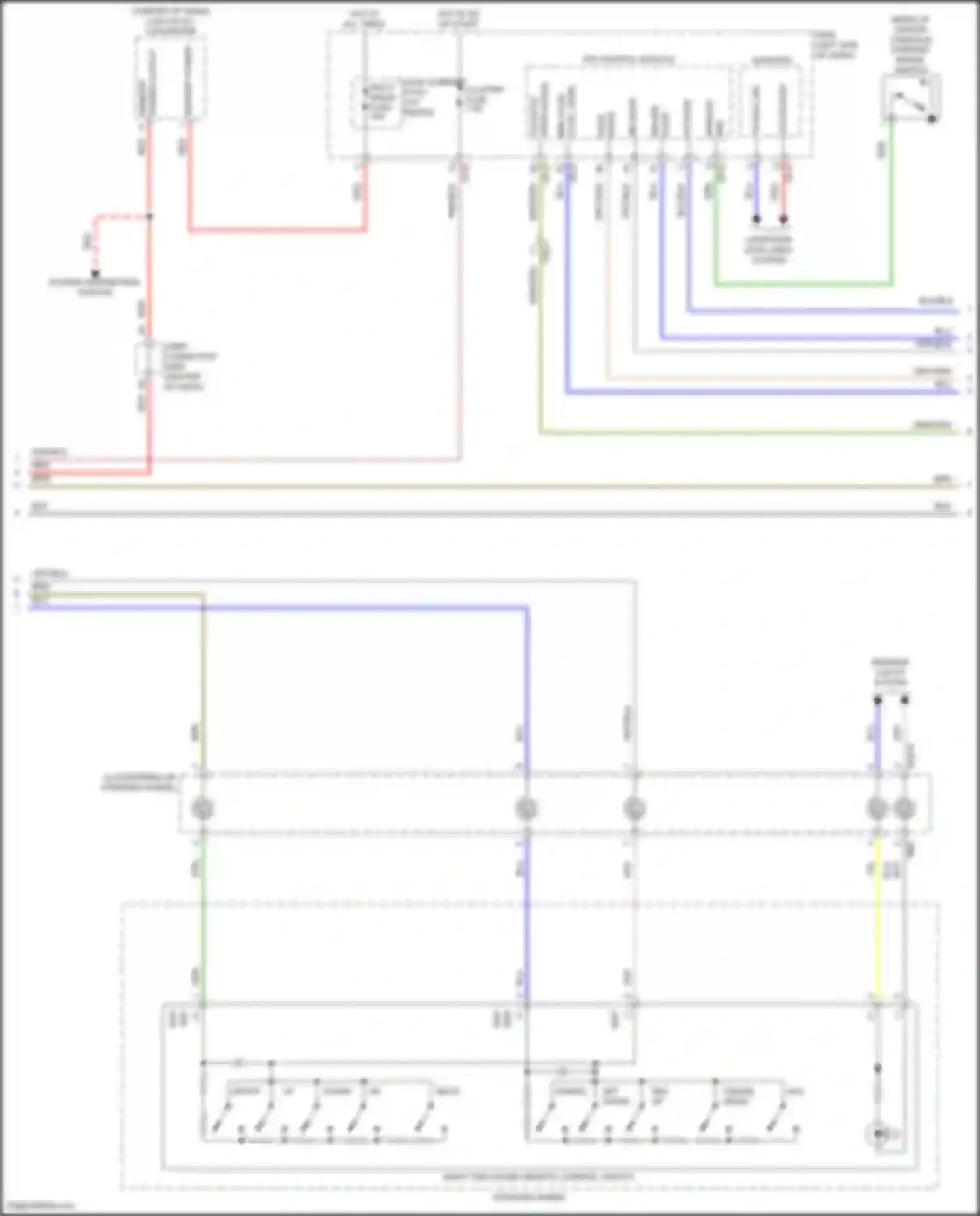 Wiring diagram right trip/cruise remote control switch for Hyundai Kona I facelift (2020-2024) (2 of 3)