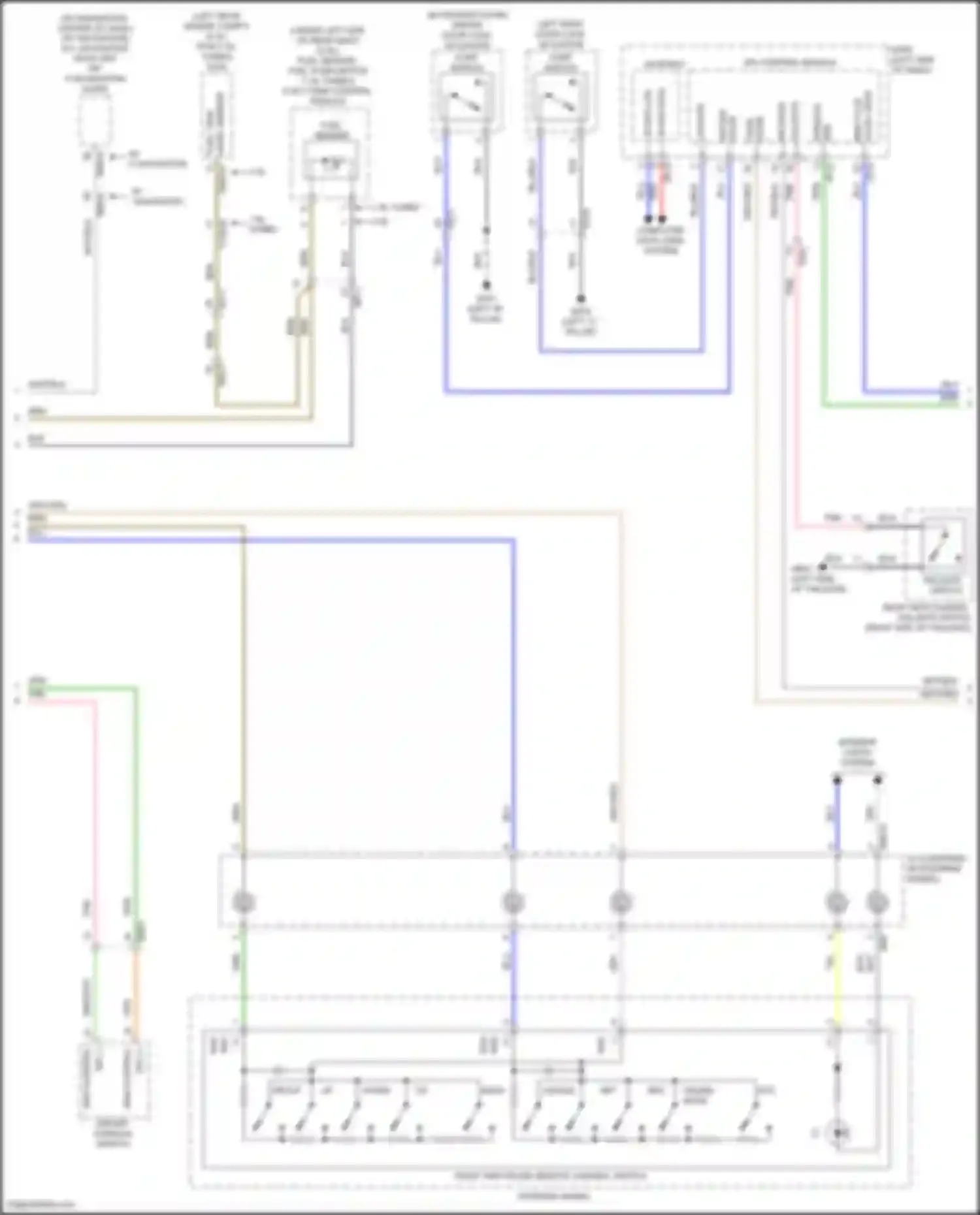 Wiring diagram right trip/cruise remote control switch for Hyundai Kona I facelift (2020-2024) (3 of 3)