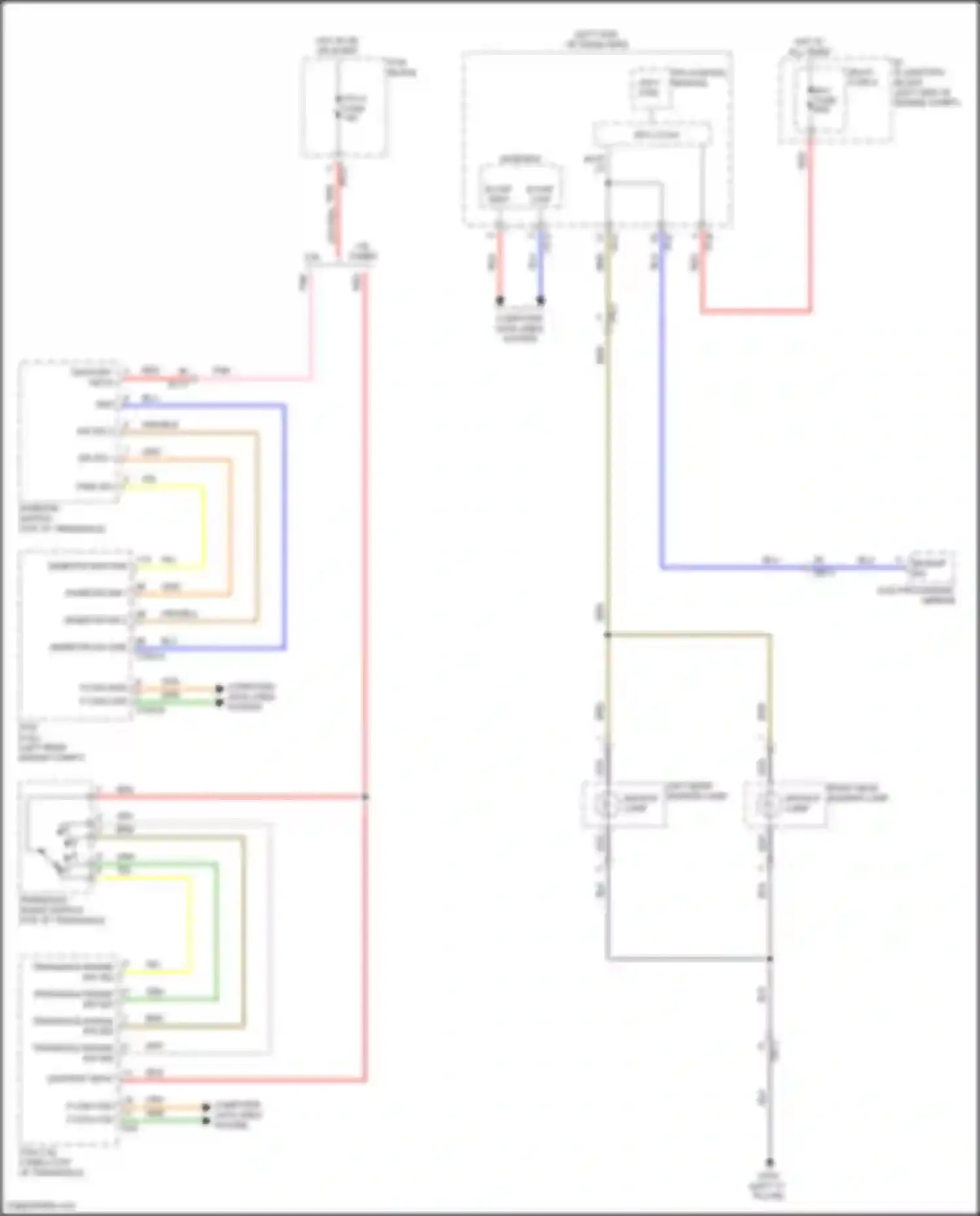 Wiring diagram transaxle range sw sig n for Hyundai Kona I facelift (2020-2024) (2 of 2)