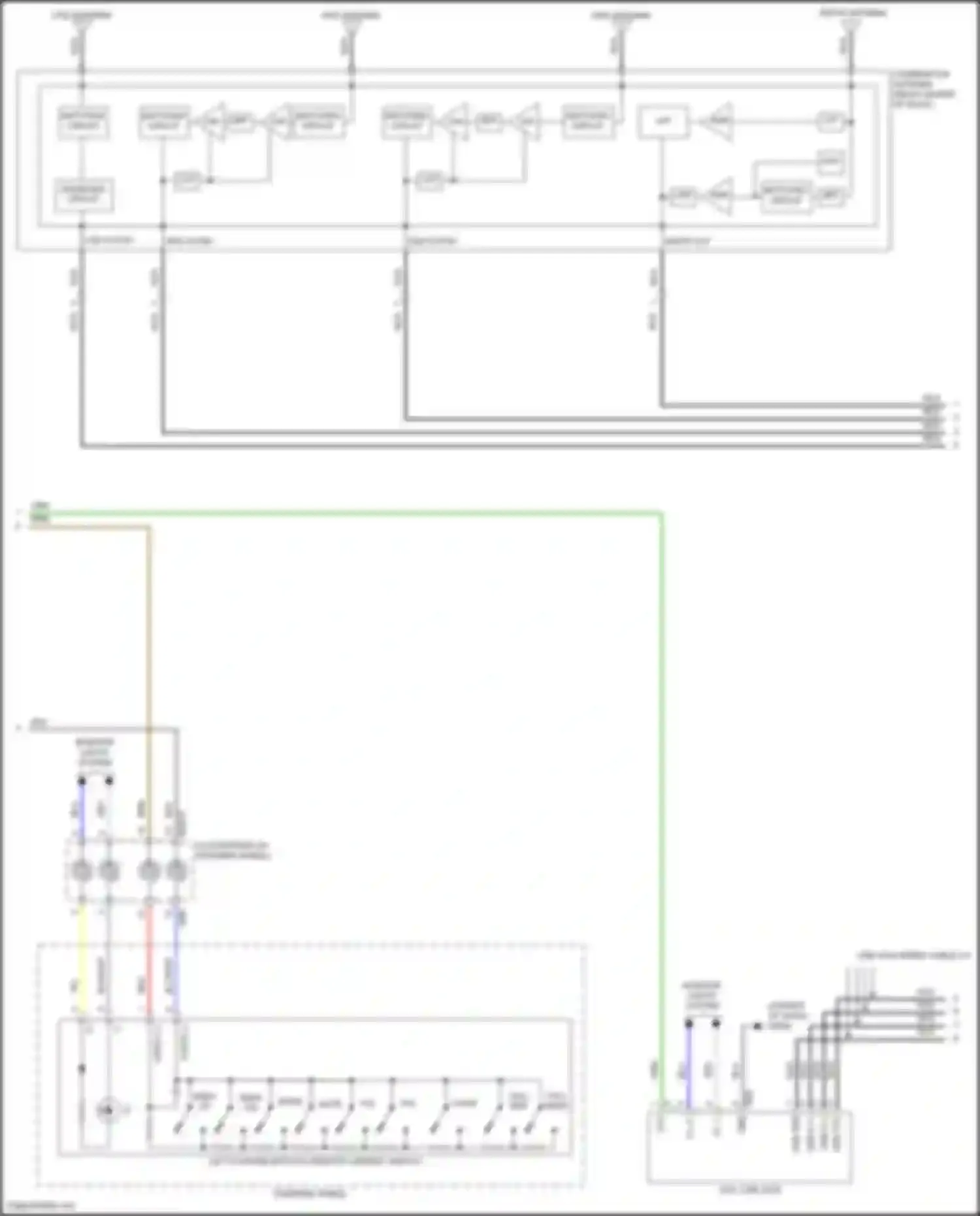 Wiring diagram usb d- for Hyundai Kona I facelift (2020-2024) (3 of 9)