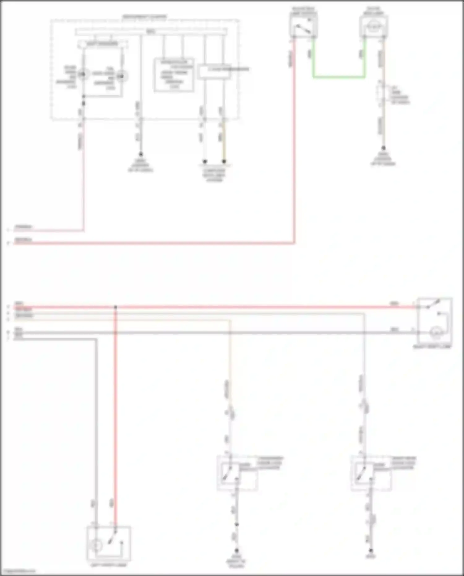 Kona Hyundai I (2017-2021): Courtesy lamps circuit (2 of 2)