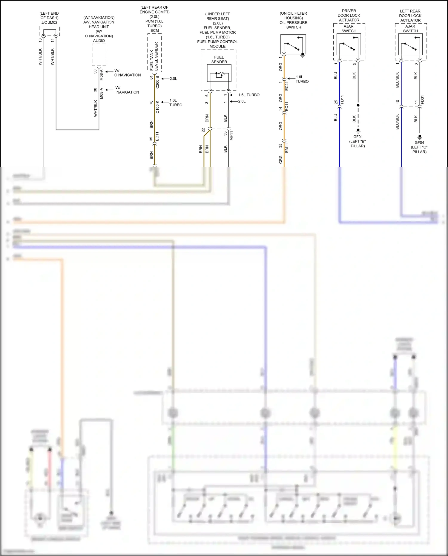 Wiring diagram 2.0l for Hyundai Kona I (2017-2021) (14 of 20)