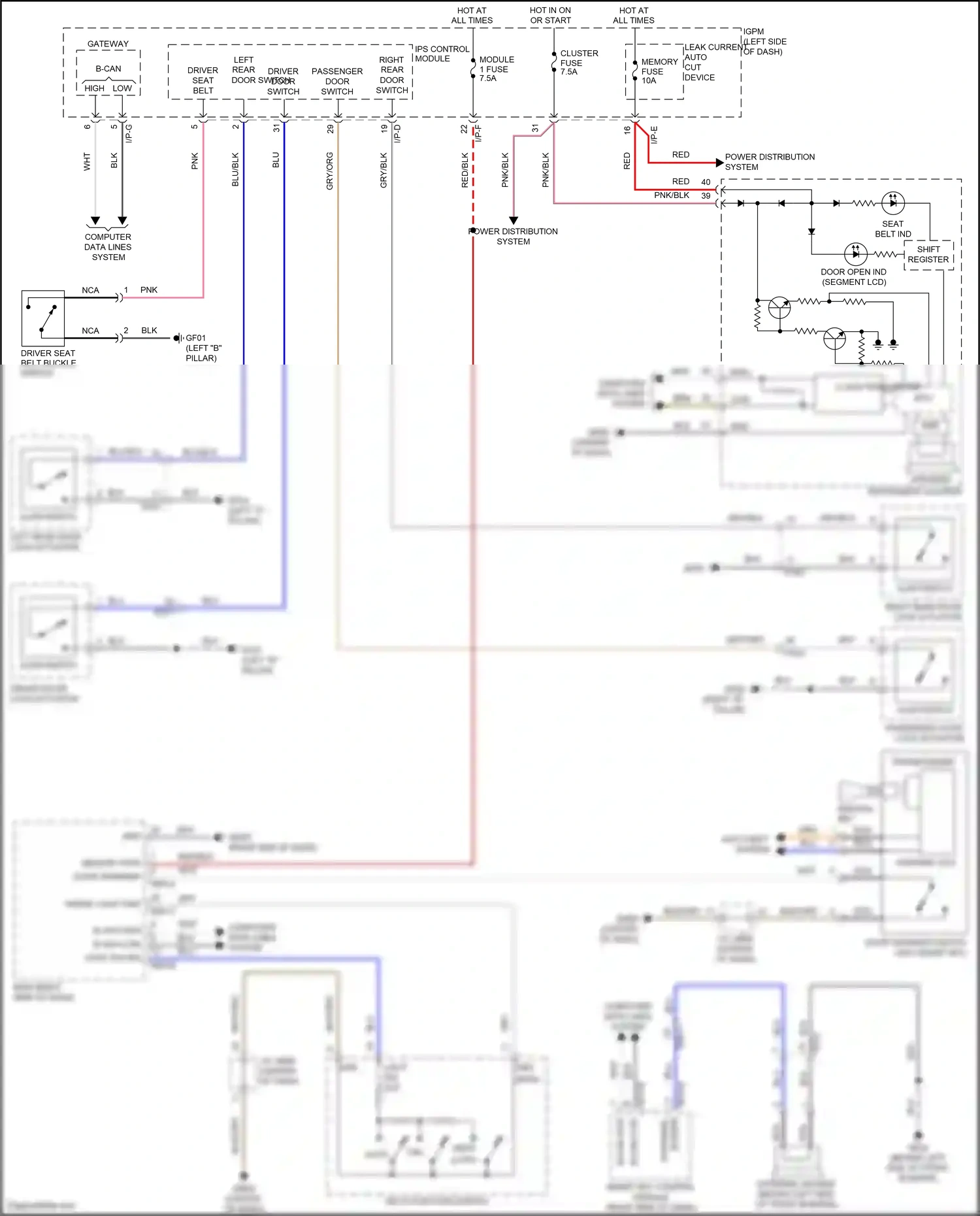 Wiring diagram computer data lines system for Hyundai Kona I (2017-2021) (3 of 66)