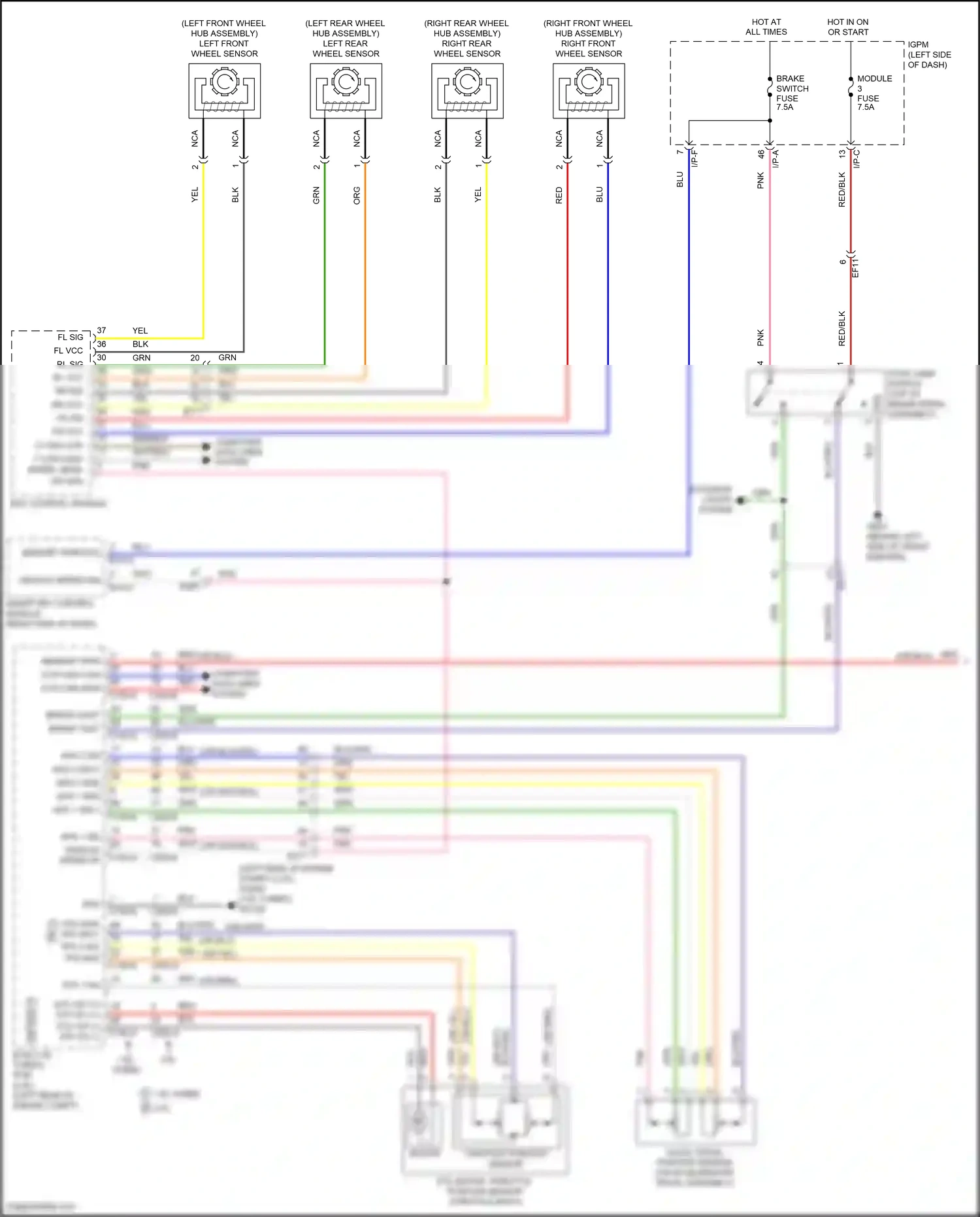 Wiring diagram computer data lines system for Hyundai Kona I (2017-2021) (17 of 66)