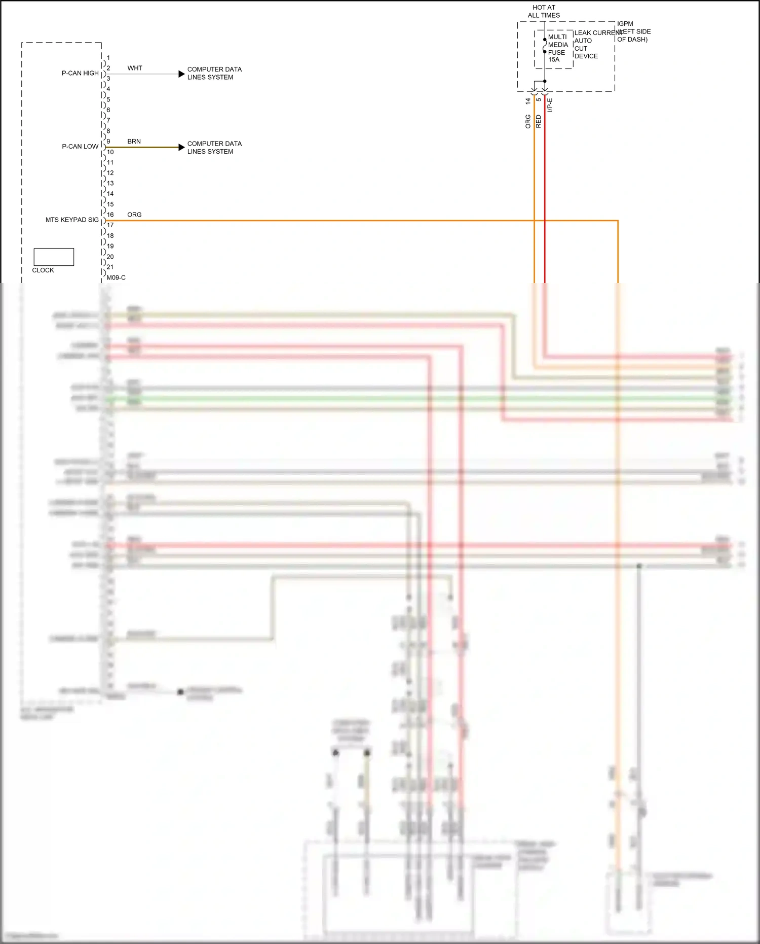 Wiring diagram computer data lines system for Hyundai Kona I (2017-2021) (45 of 66)