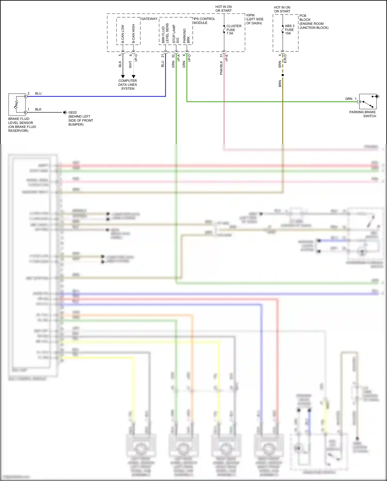Wiring diagram computer data lines system for Hyundai Kona I (2017-2021) (11 of 66)
