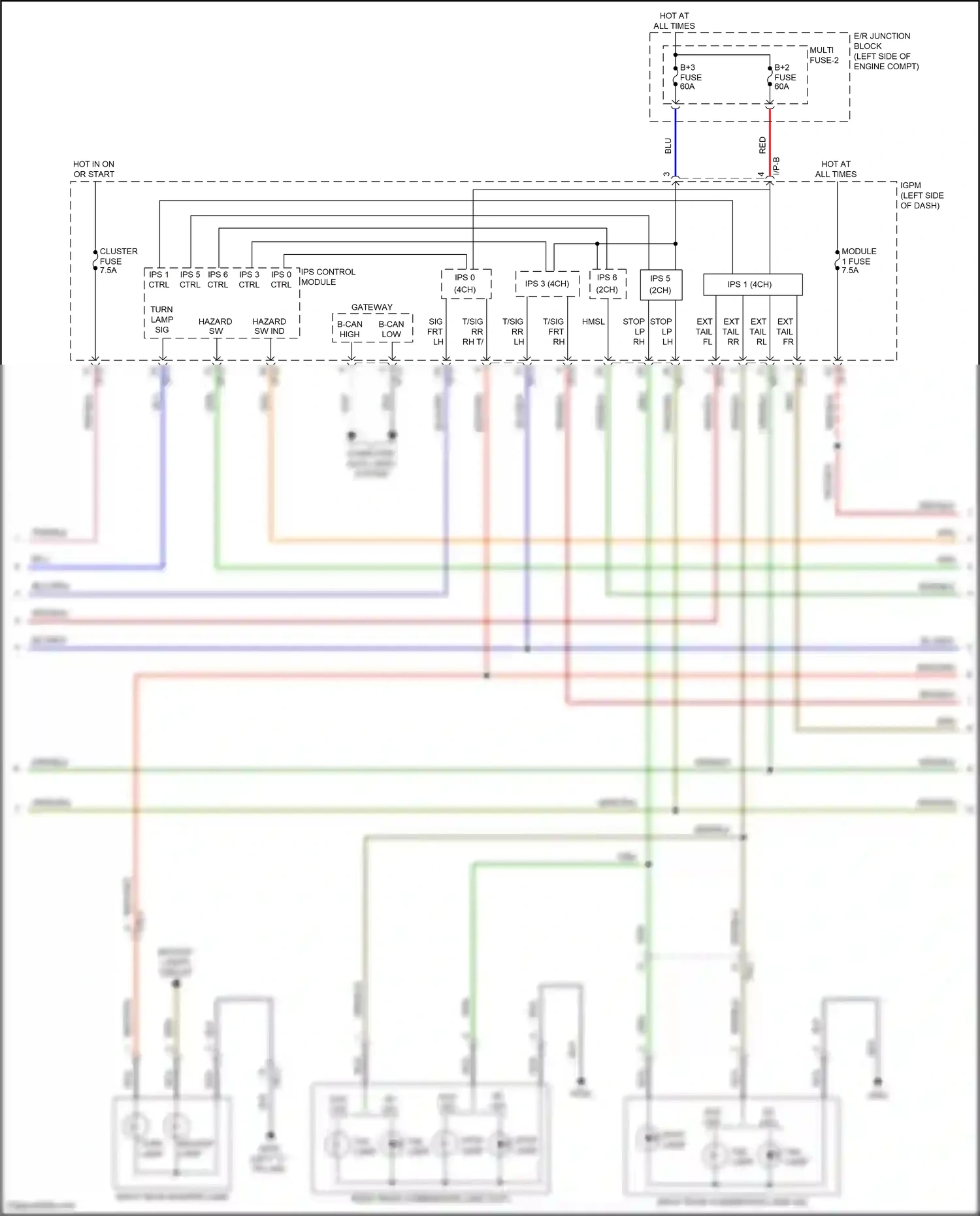 Wiring diagram computer data lines system for Hyundai Kona I (2017-2021) (44 of 66)
