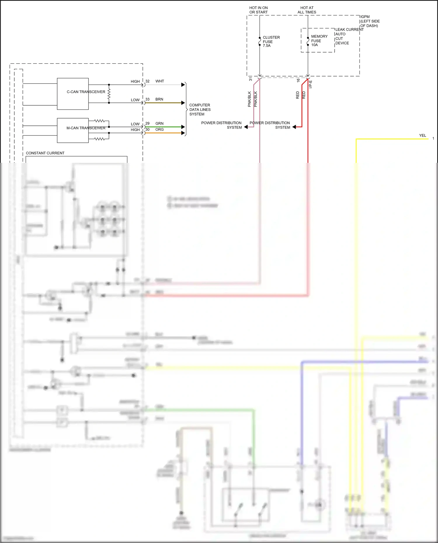 Wiring diagram computer data lines system for Hyundai Kona I (2017-2021) (33 of 66)