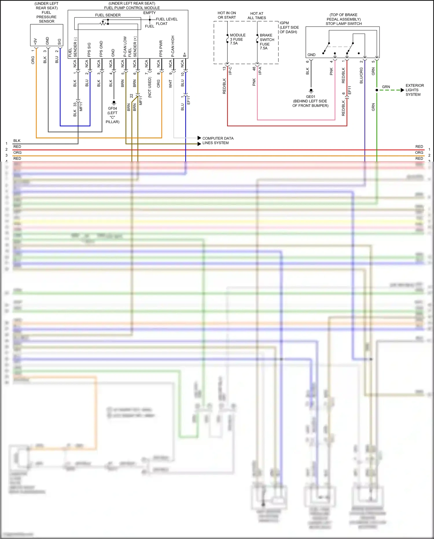 Wiring diagram computer data lines system for Hyundai Kona I (2017-2021) (58 of 66)