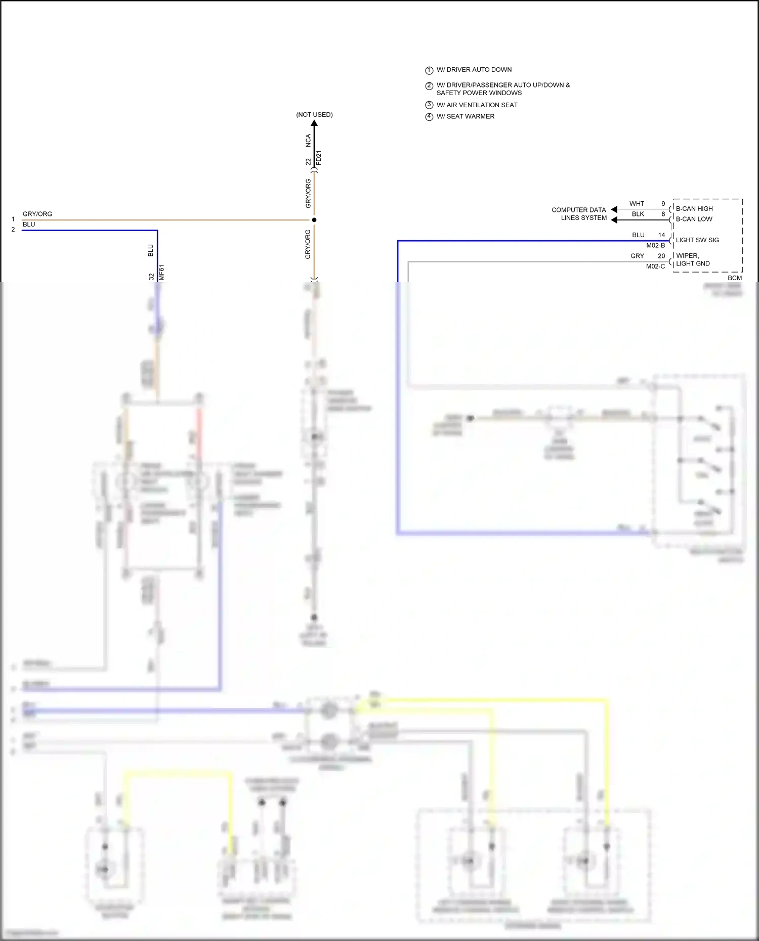 Wiring diagram computer data lines system for Hyundai Kona I (2017-2021) (35 of 66)