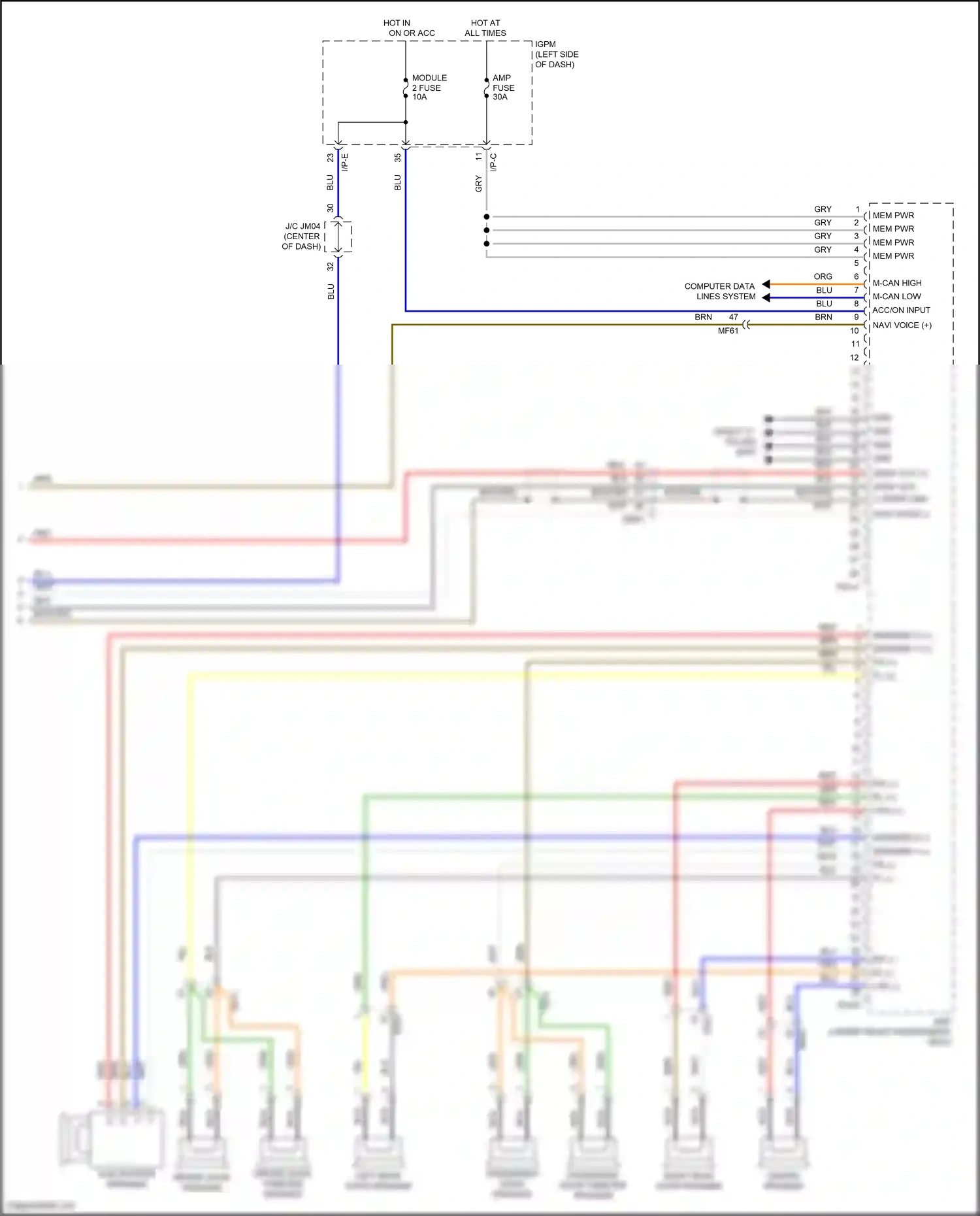 Hyundai Kona I (2017-2021) ctr + wiring diagram  (1 of 2)