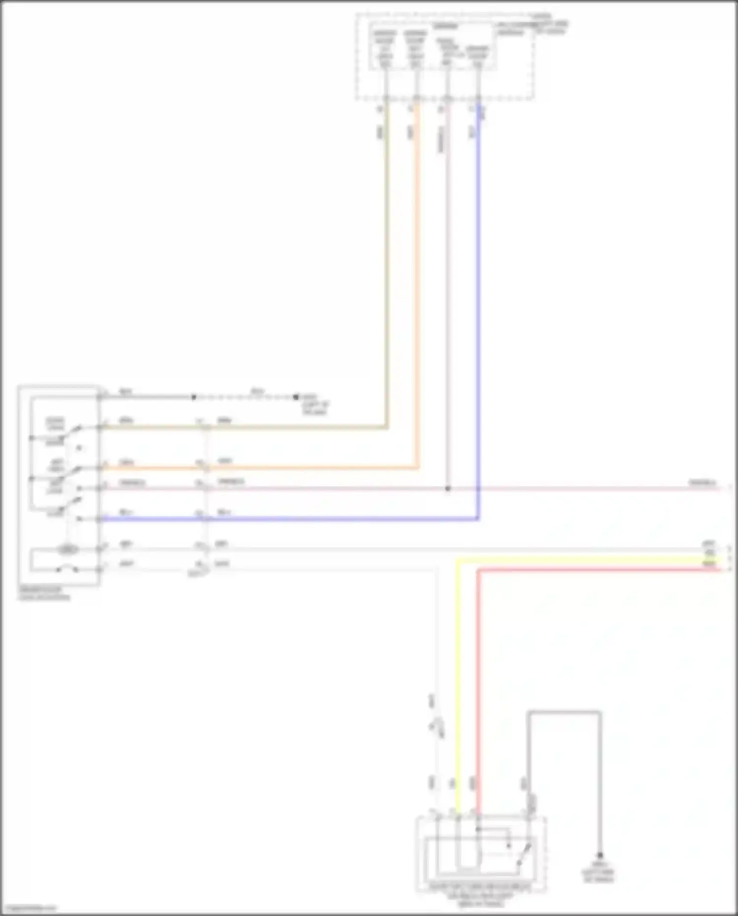 Wiring diagram door two turn unlock relay for Hyundai Kona I (2017-2021) (1 of 4)