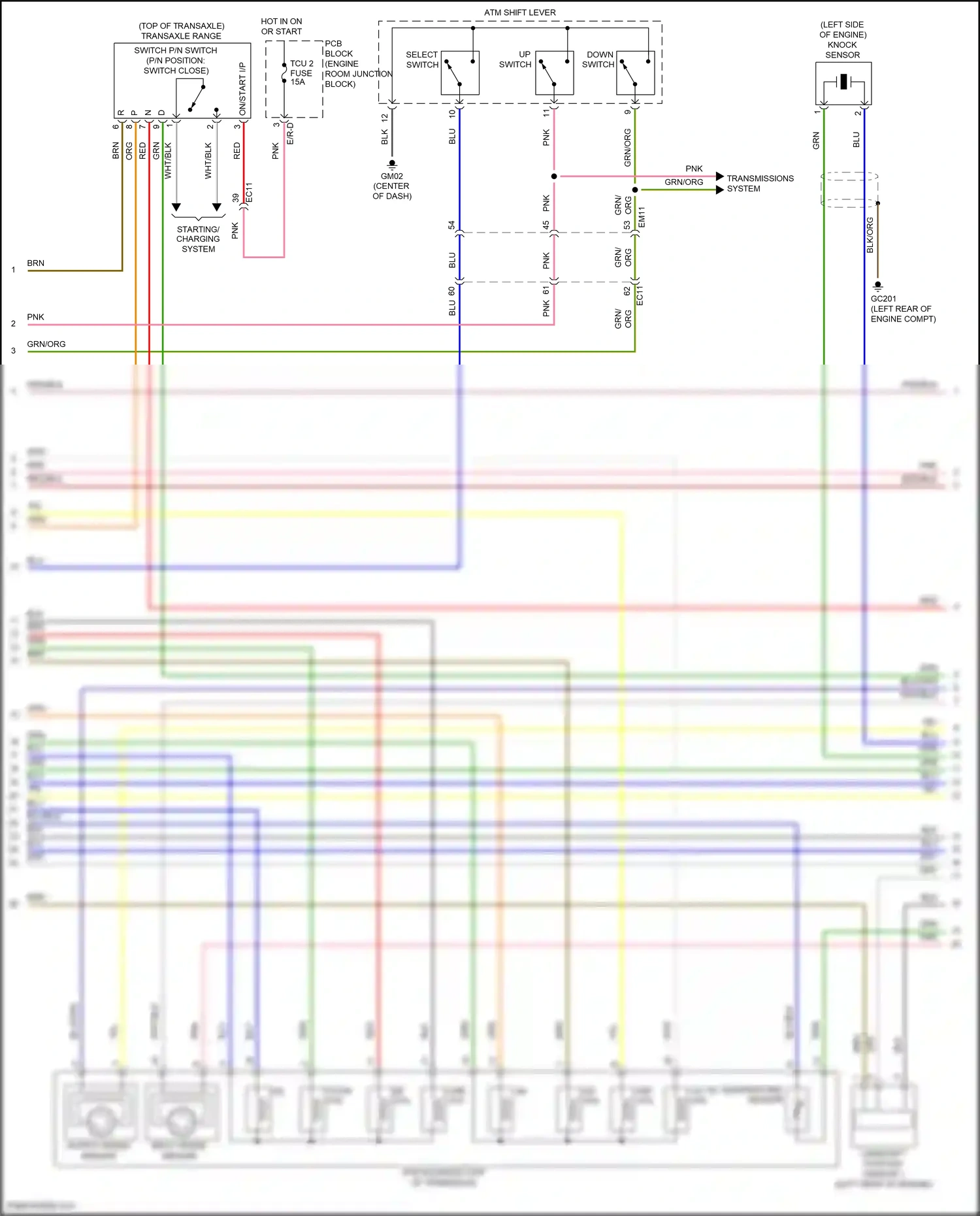 Wiring diagram down switch for Hyundai Kona I (2017-2021) (1 of 1)
