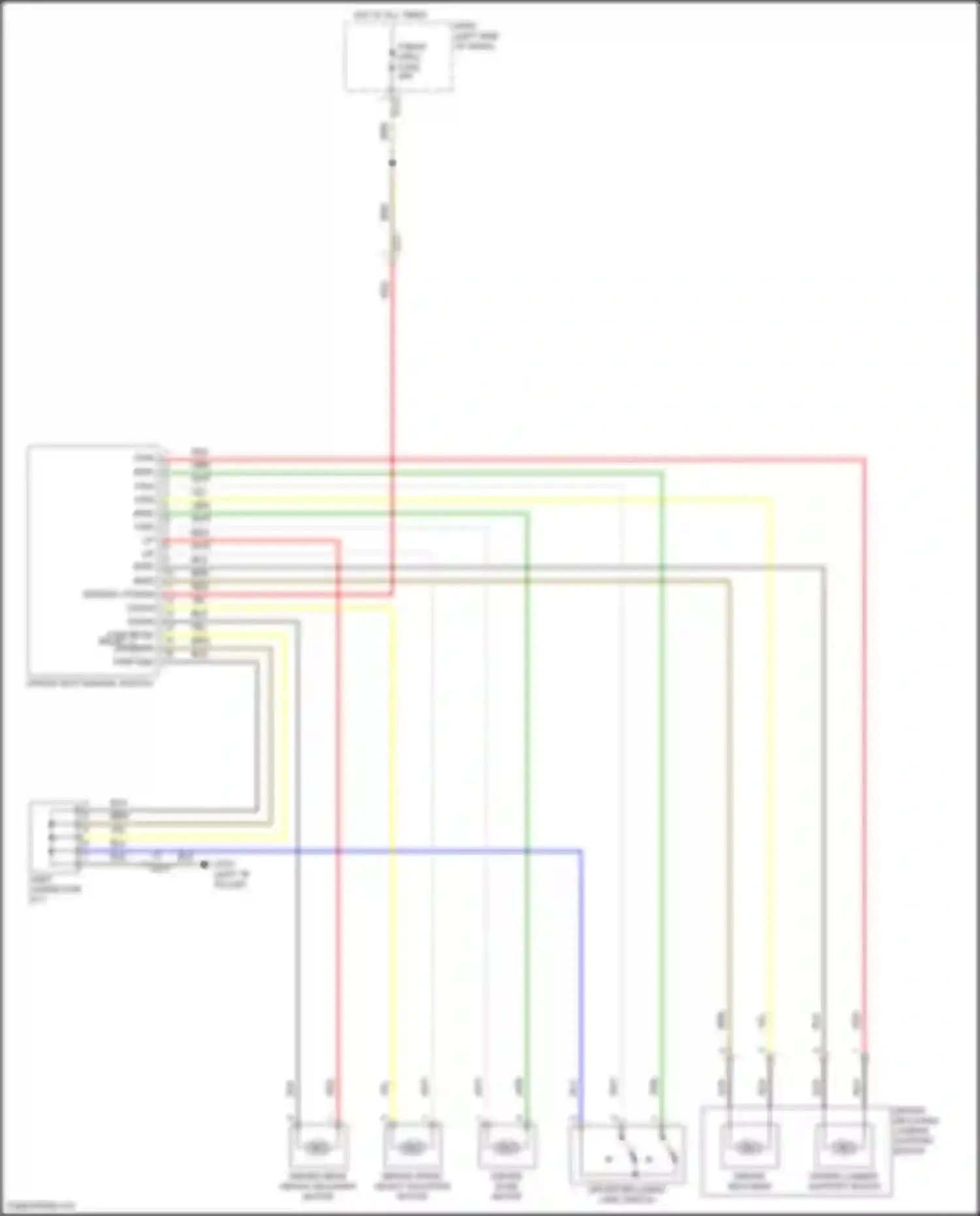 Wiring diagram driver reclining limit switch for Hyundai Kona I (2017-2021) (1 of 2)