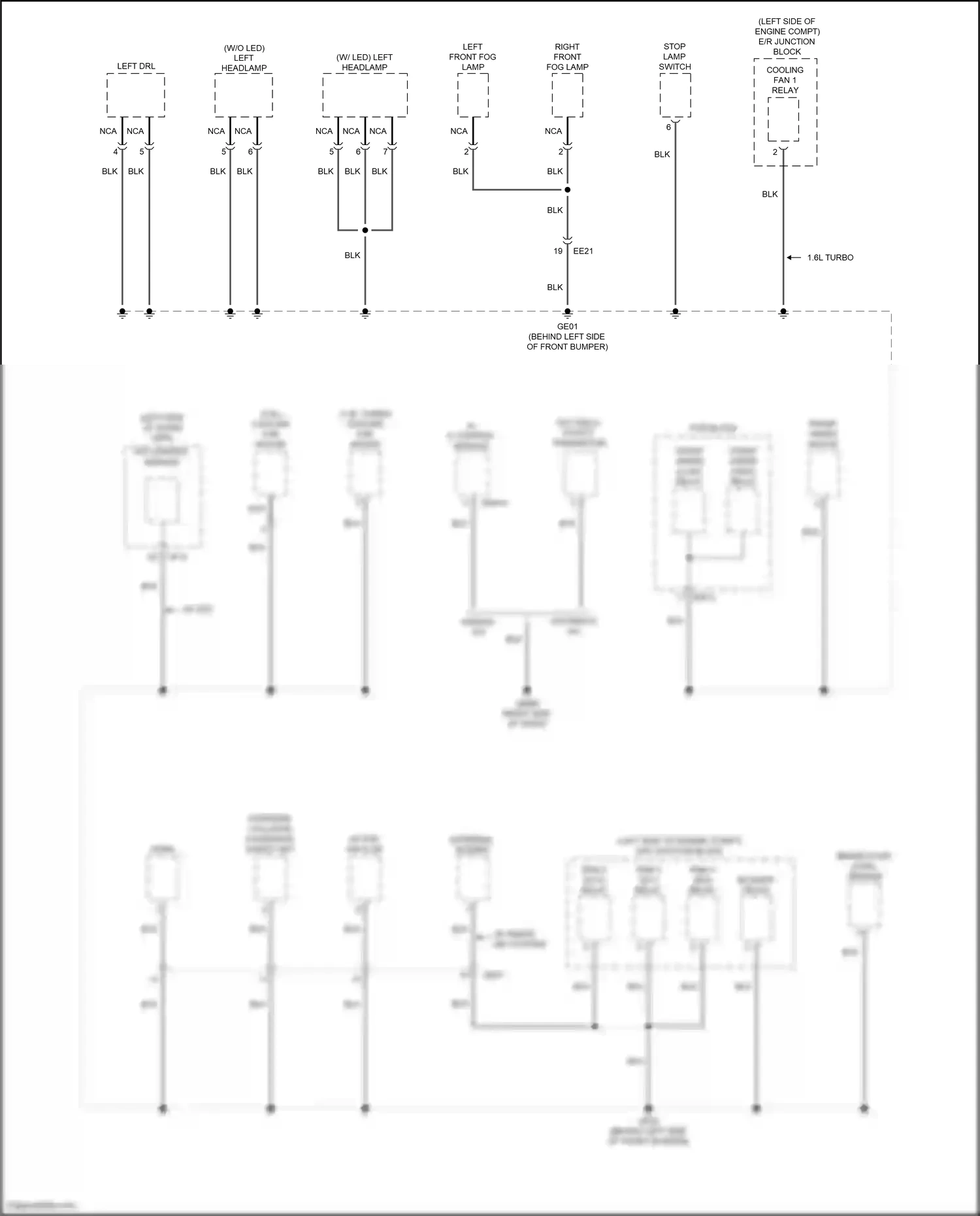 Wiring diagram external buzzer for Hyundai Kona I (2017-2021) (2 of 3)