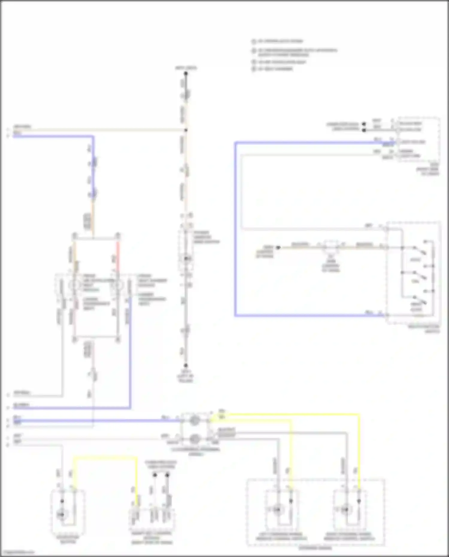 Wiring diagram left steering wheel remote control switch for Hyundai Kona I (2017-2021) (1 of 6)