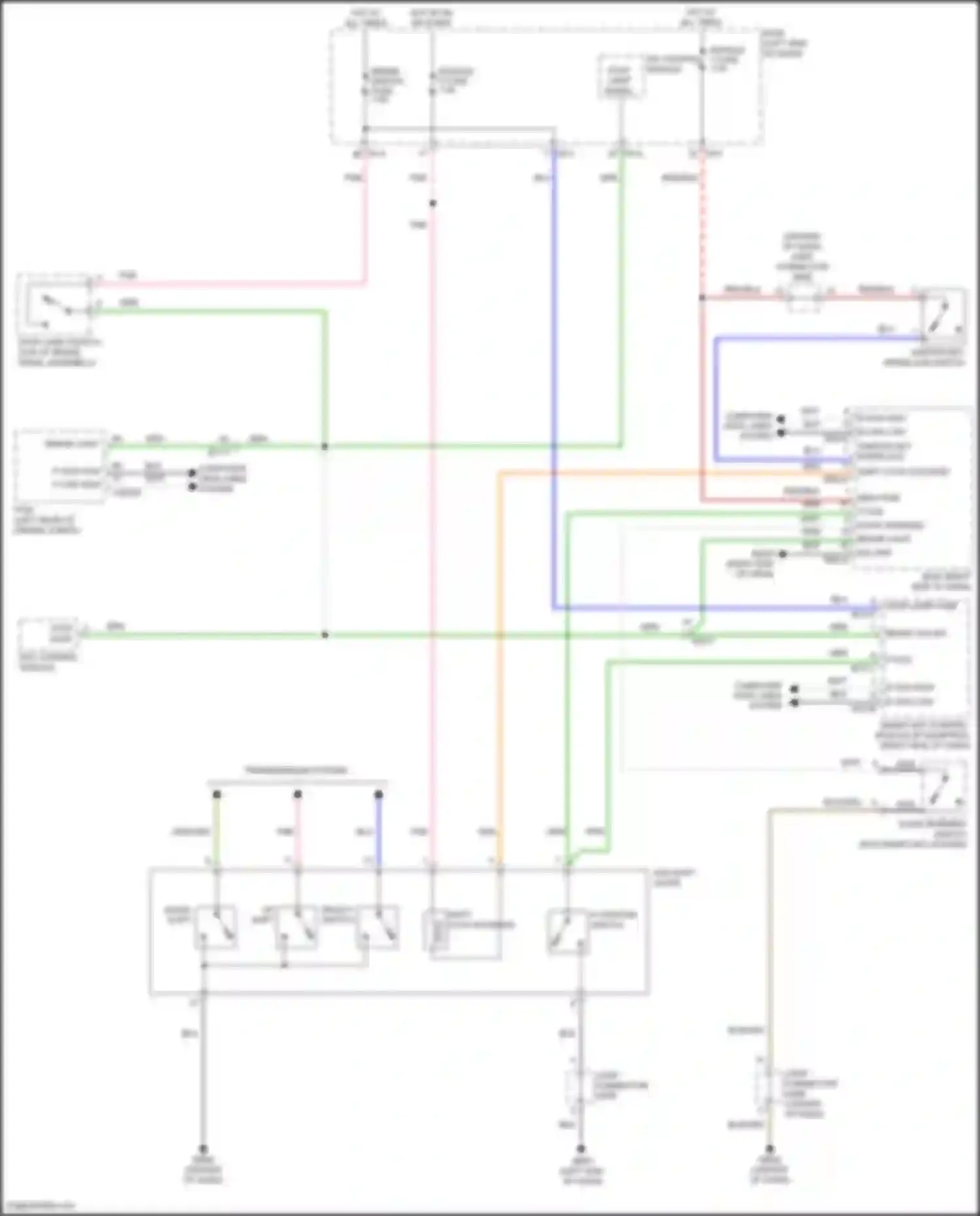 Wiring diagram "p" pos sw for Hyundai Kona I (2017-2021) (1 of 2)