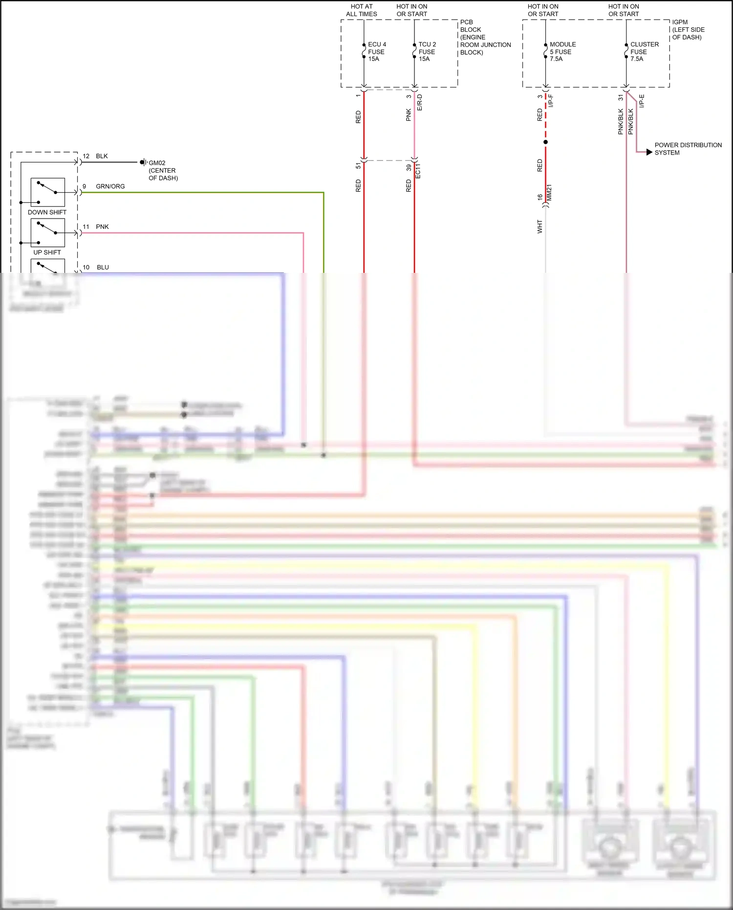Hyundai Kona I (2017-2021) pcb block wiring diagram  (21 of 21)