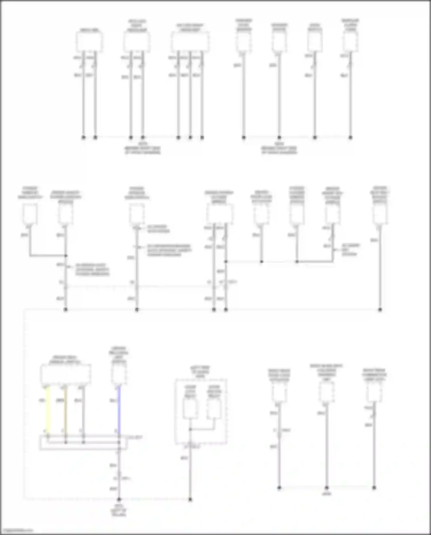 Wiring diagram power outside mirror switch for Hyundai Kona I (2017-2021) (1 of 3)