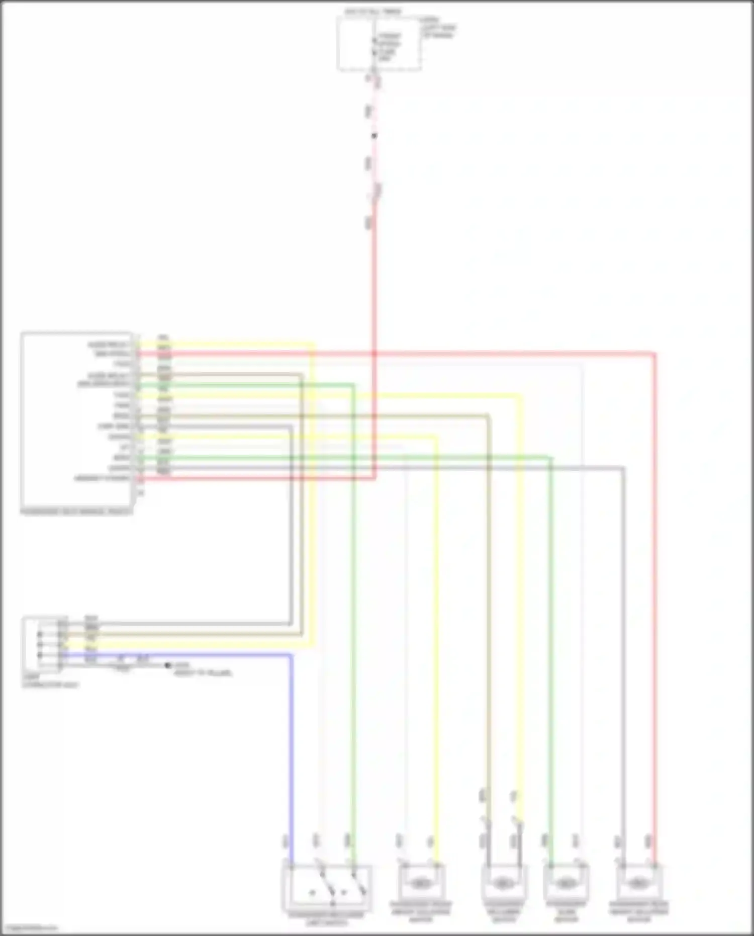 Wiring diagram p/seat pass fuse for Hyundai Kona I (2017-2021) (1 of 2)
