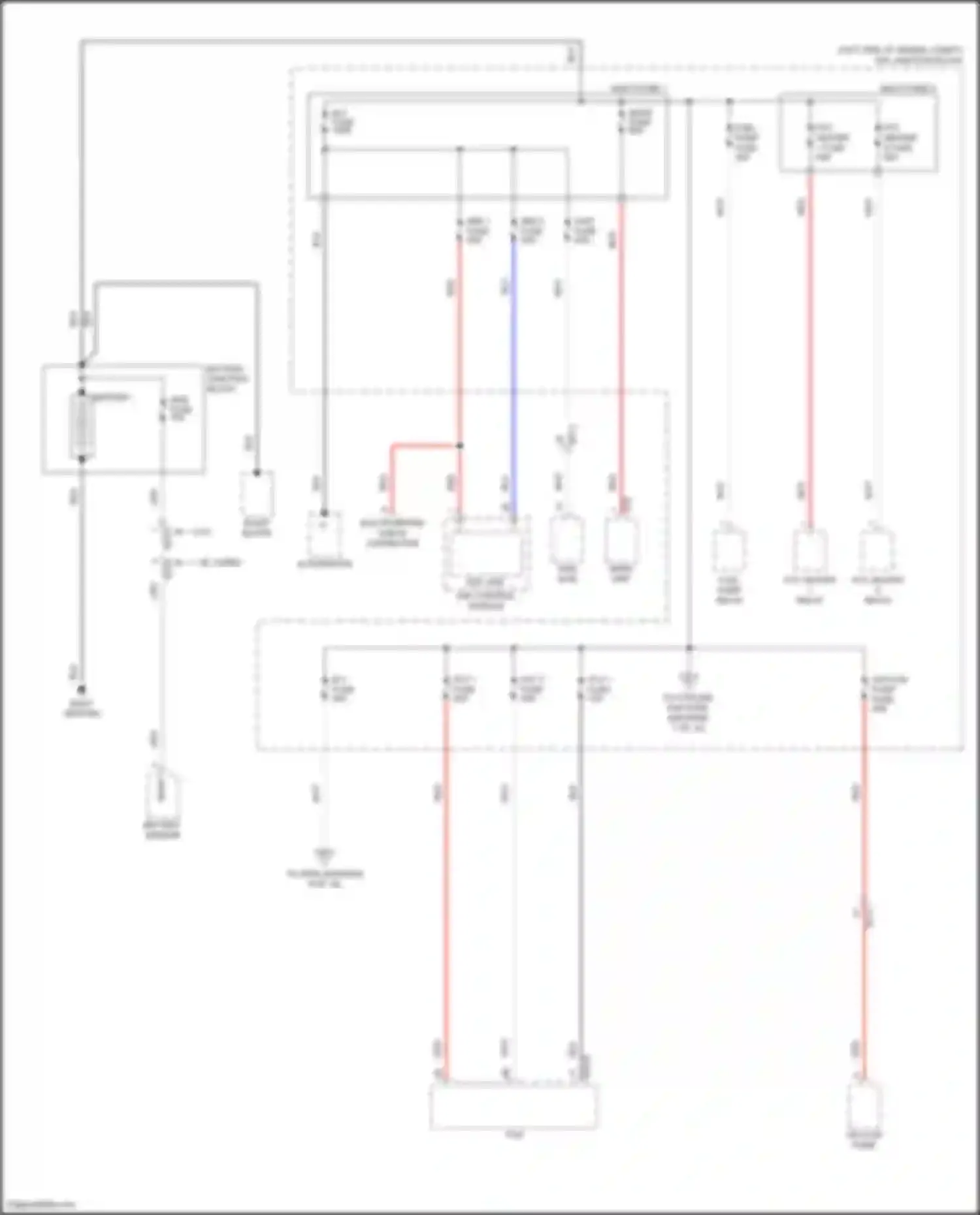 Wiring diagram ptc heater 1 relay for Hyundai Kona I (2017-2021) (3 of 4)