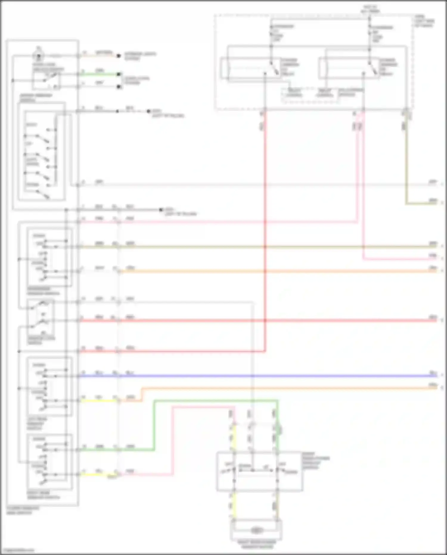Wiring diagram p/window lh fuse for Hyundai Kona I (2017-2021) (4 of 5)