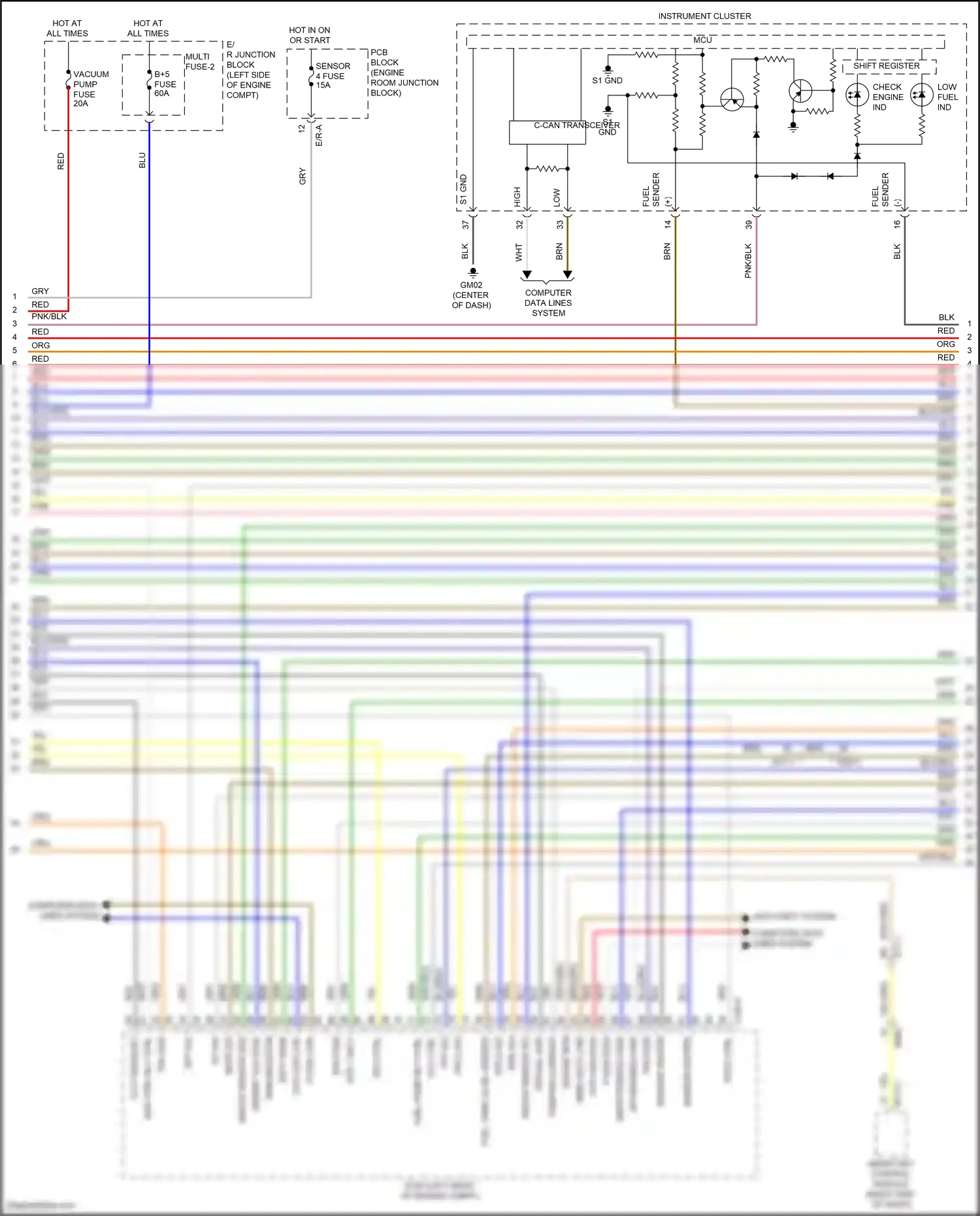 Hyundai Kona I (2017-2021) rcv ctrl wiring diagram  (1 of 1)