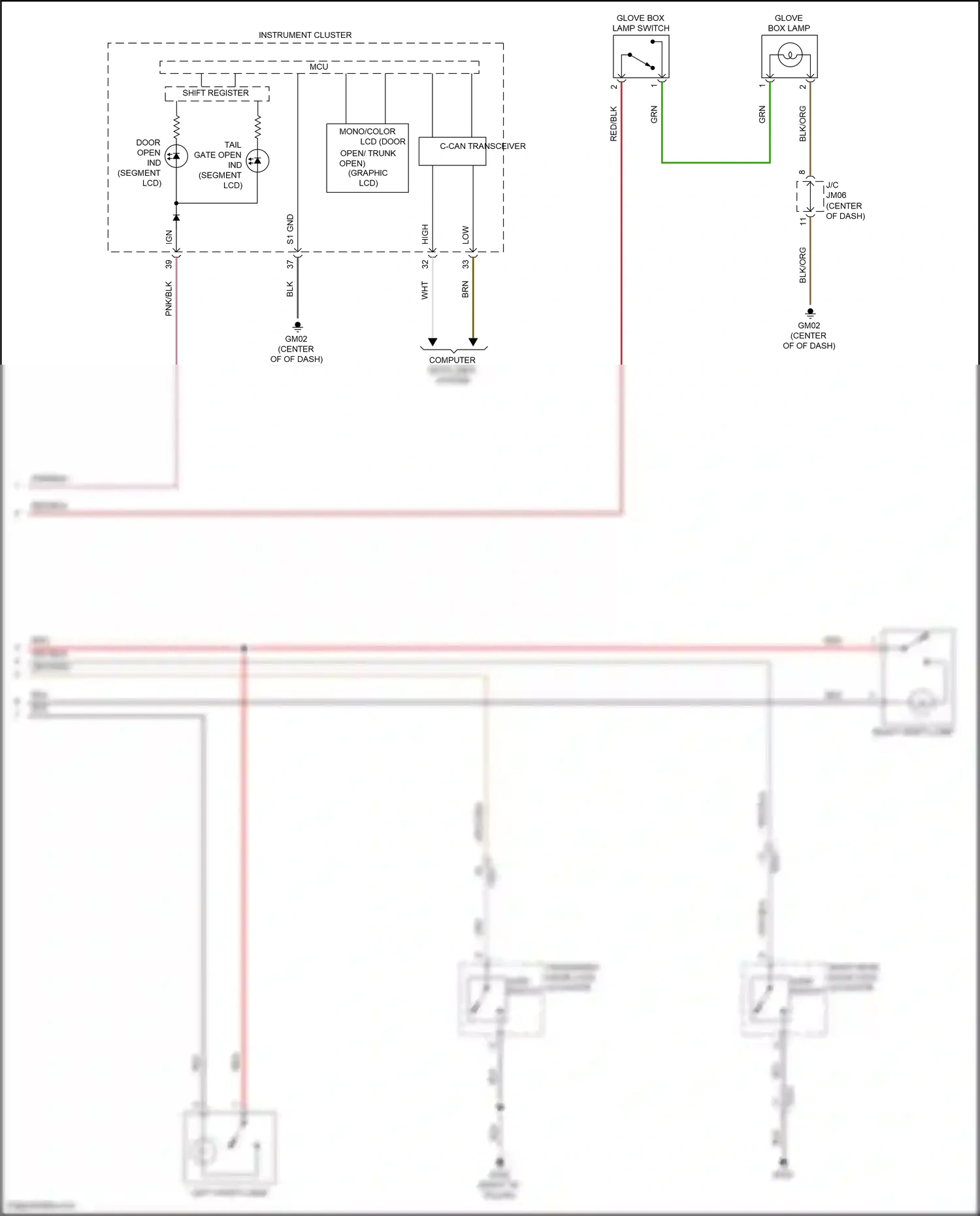 Wiring diagram shift register for Hyundai Kona I (2017-2021) (12 of 19)