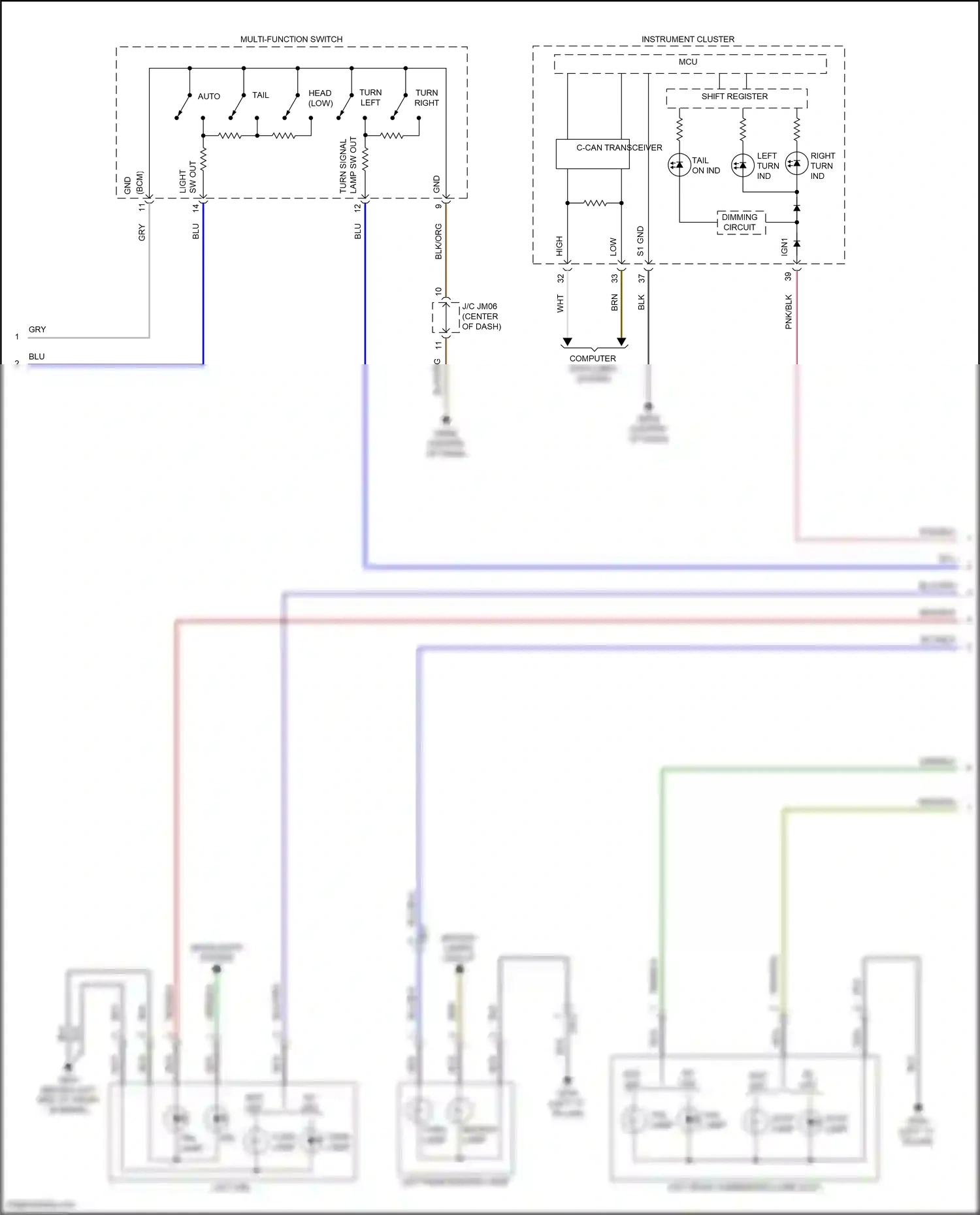 Wiring diagram shift register for Hyundai Kona I (2017-2021) (14 of 19)