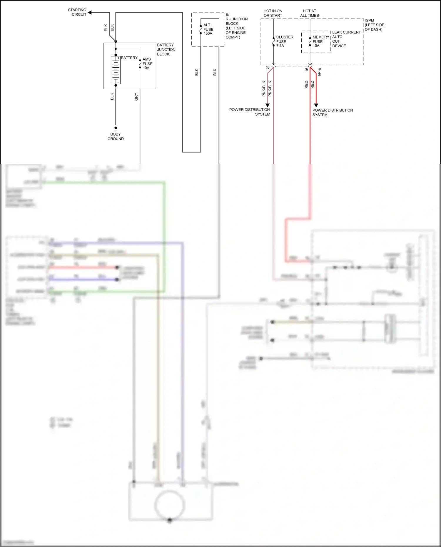Wiring diagram shift register for Hyundai Kona I (2017-2021) (11 of 19)