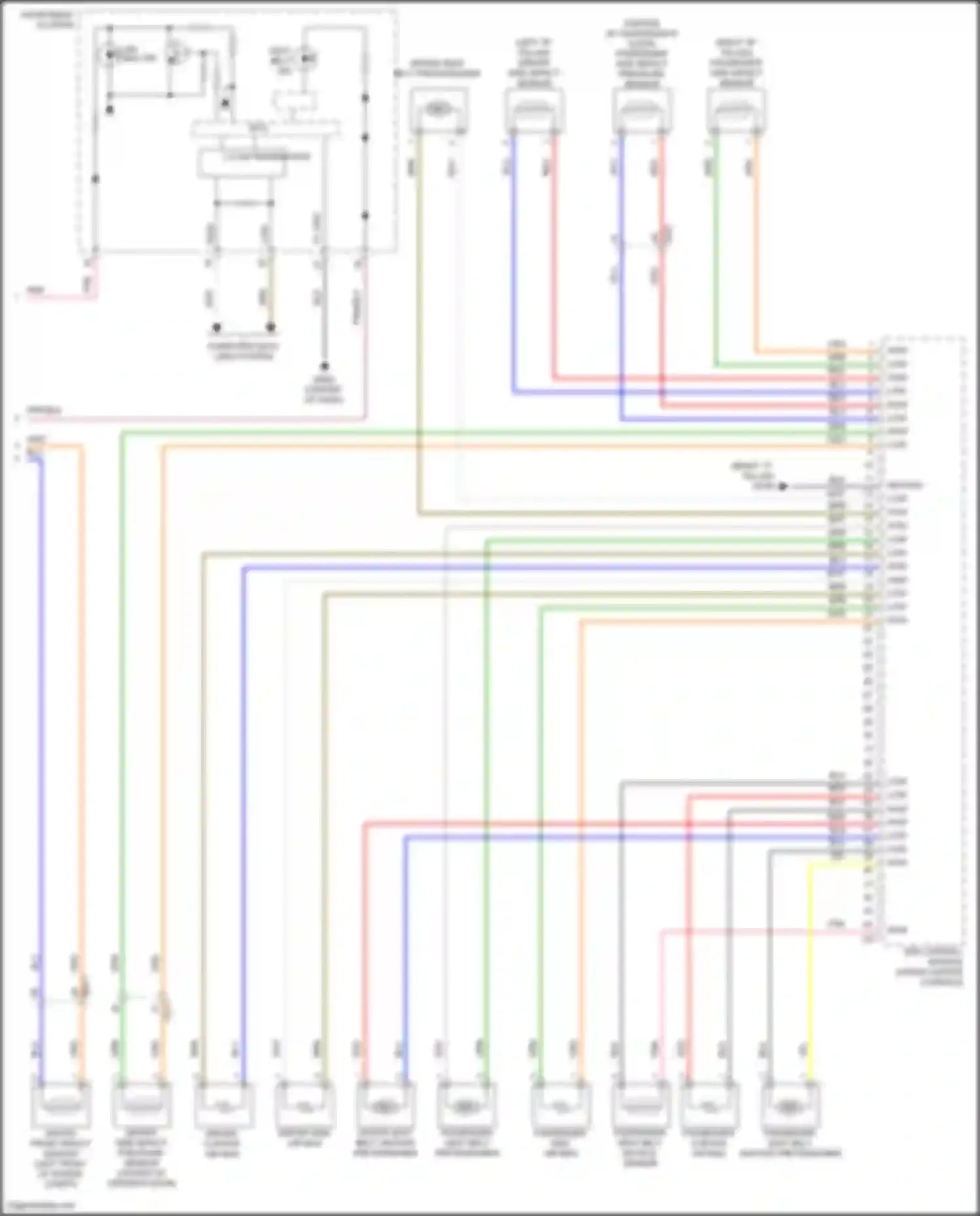 Wiring diagram srs control module for Hyundai Kona I (2017-2021) (5 of 5)