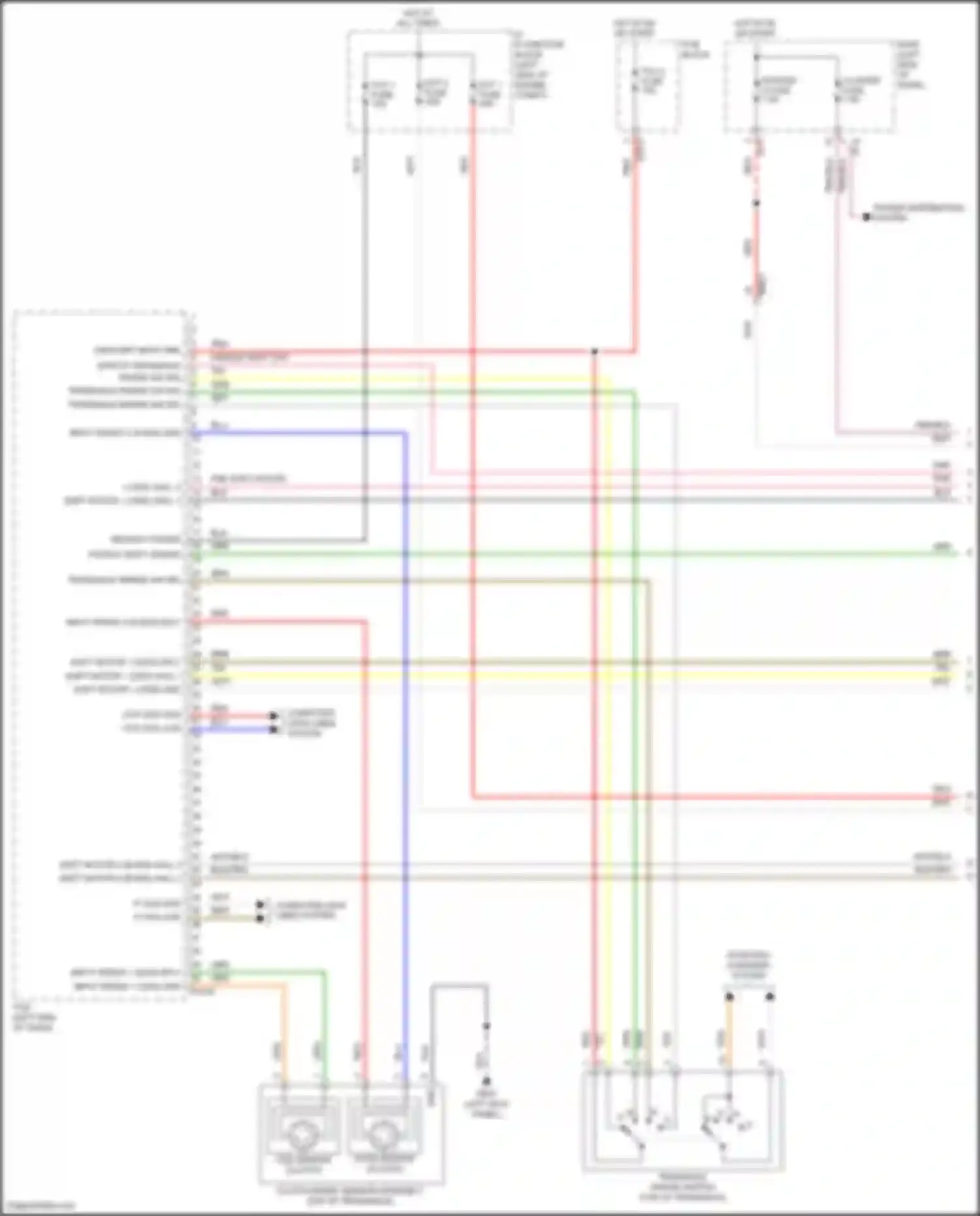 Wiring diagram transaxle range switch for Hyundai Kona I (2017-2021) (1 of 6)