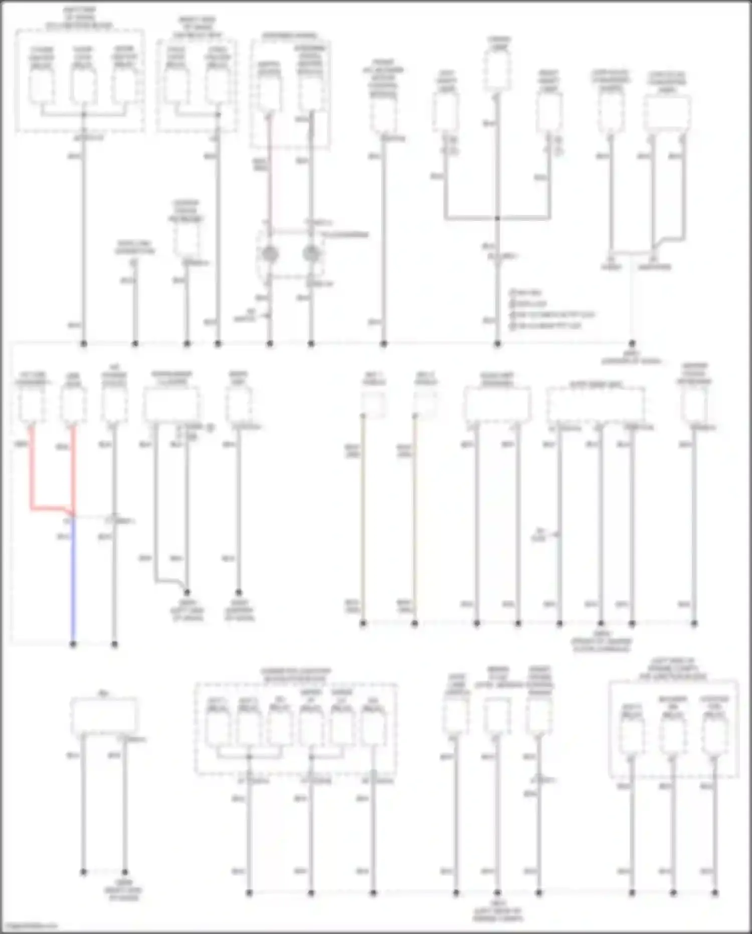 Palisade Hyundai I facelift (2022-2024): Ground distribution circuit (1 of 8)