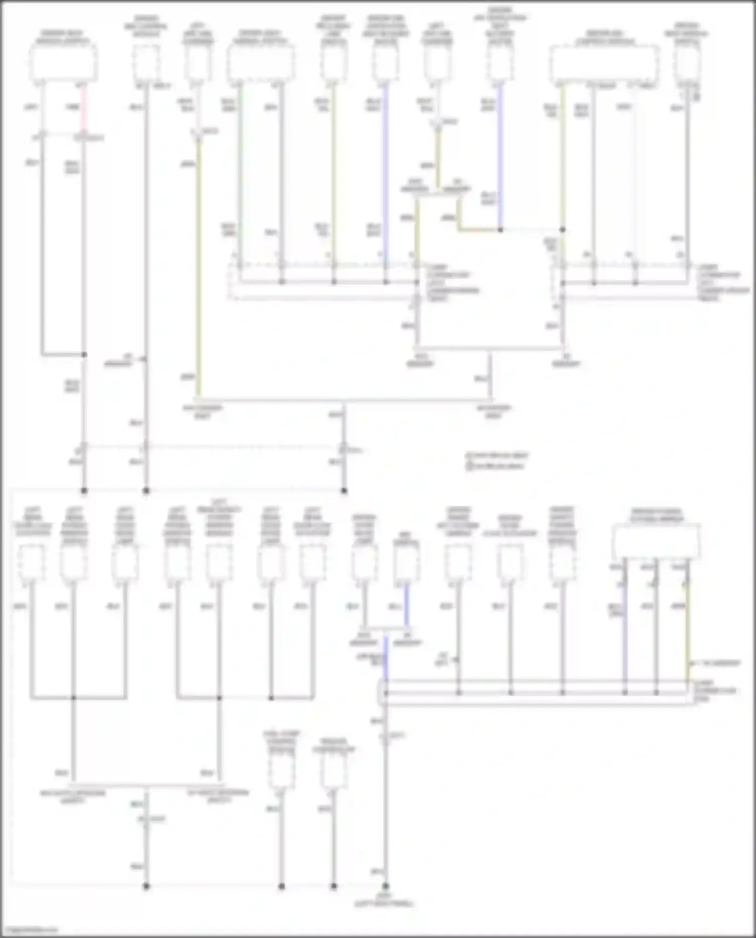 Palisade Hyundai I facelift (2022-2024): Ground distribution circuit (4 of 8)