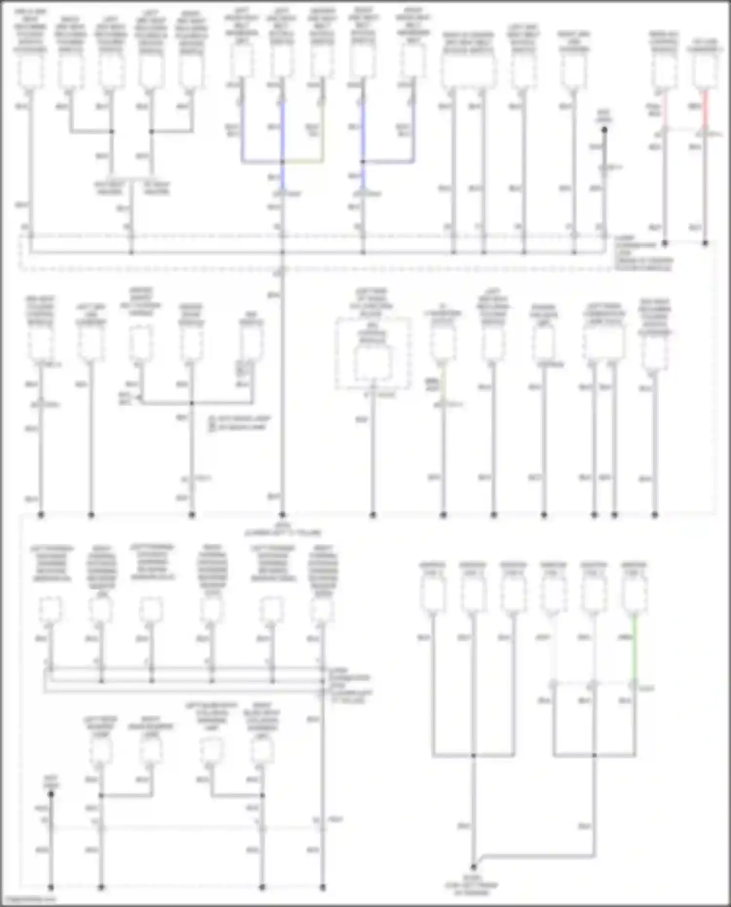 Palisade Hyundai I facelift (2022-2024): Ground distribution circuit (7 of 8)