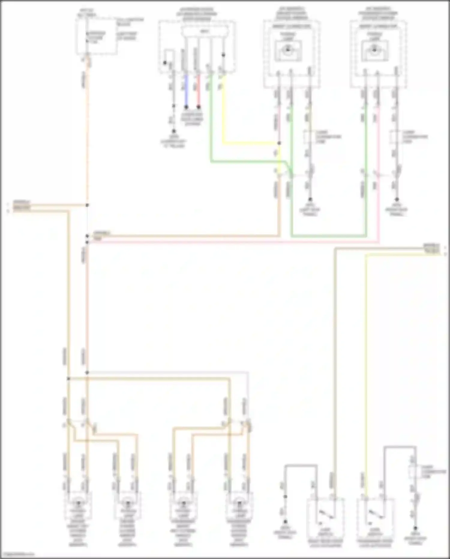 Palisade Hyundai I facelift (2022-2024): Courtesy lamps circuit (4 of 5)