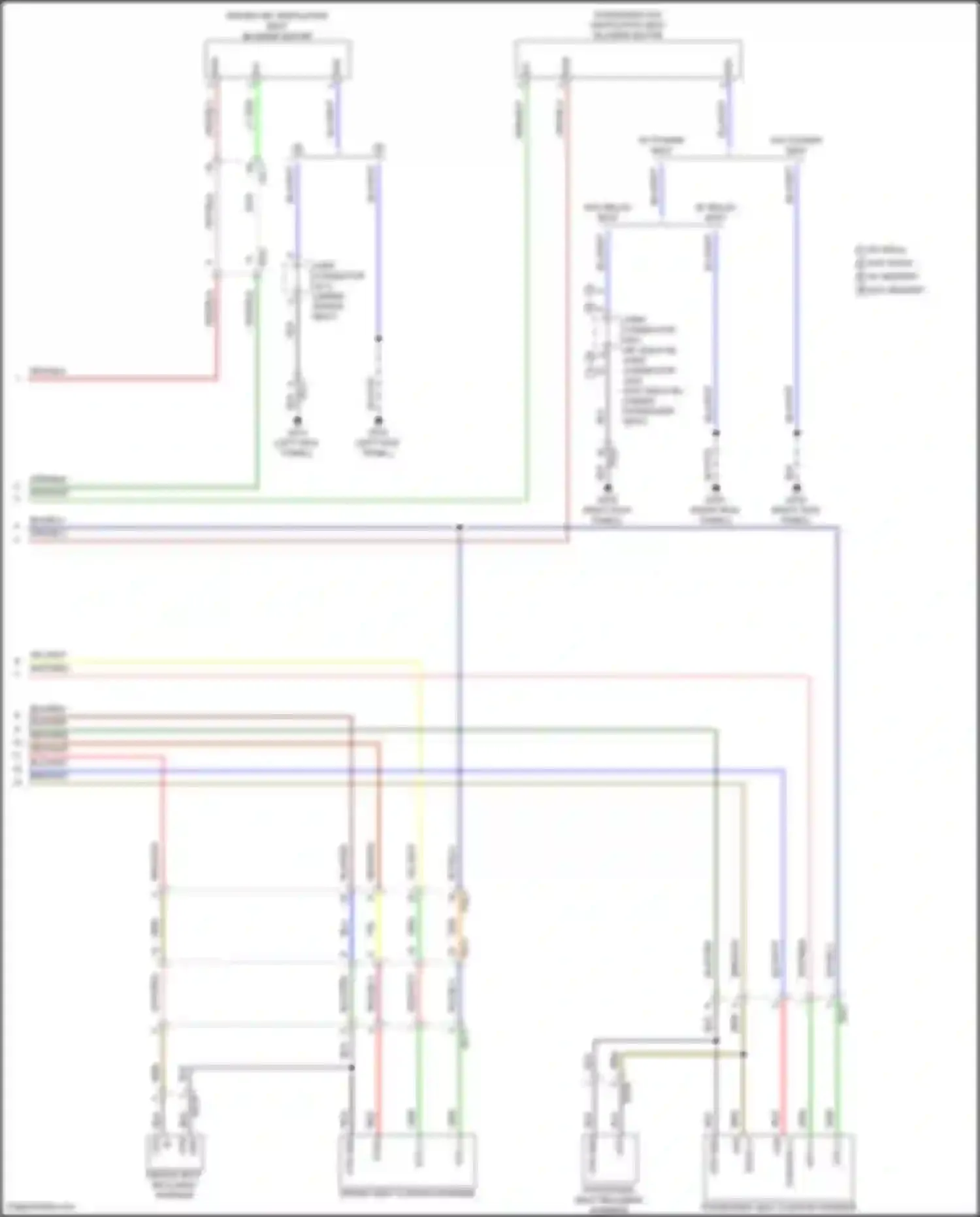 Palisade Hyundai I facelift (2022-2024): Front seat ventilation circuit (2 of 2)