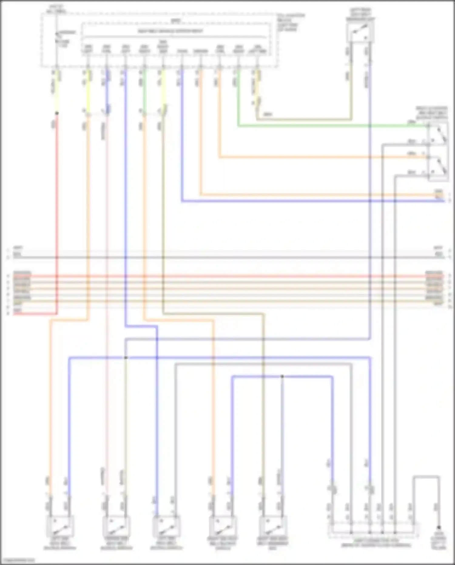 Palisade Hyundai I facelift (2022-2024): Supplemental restraints circuit (4 of 5)
