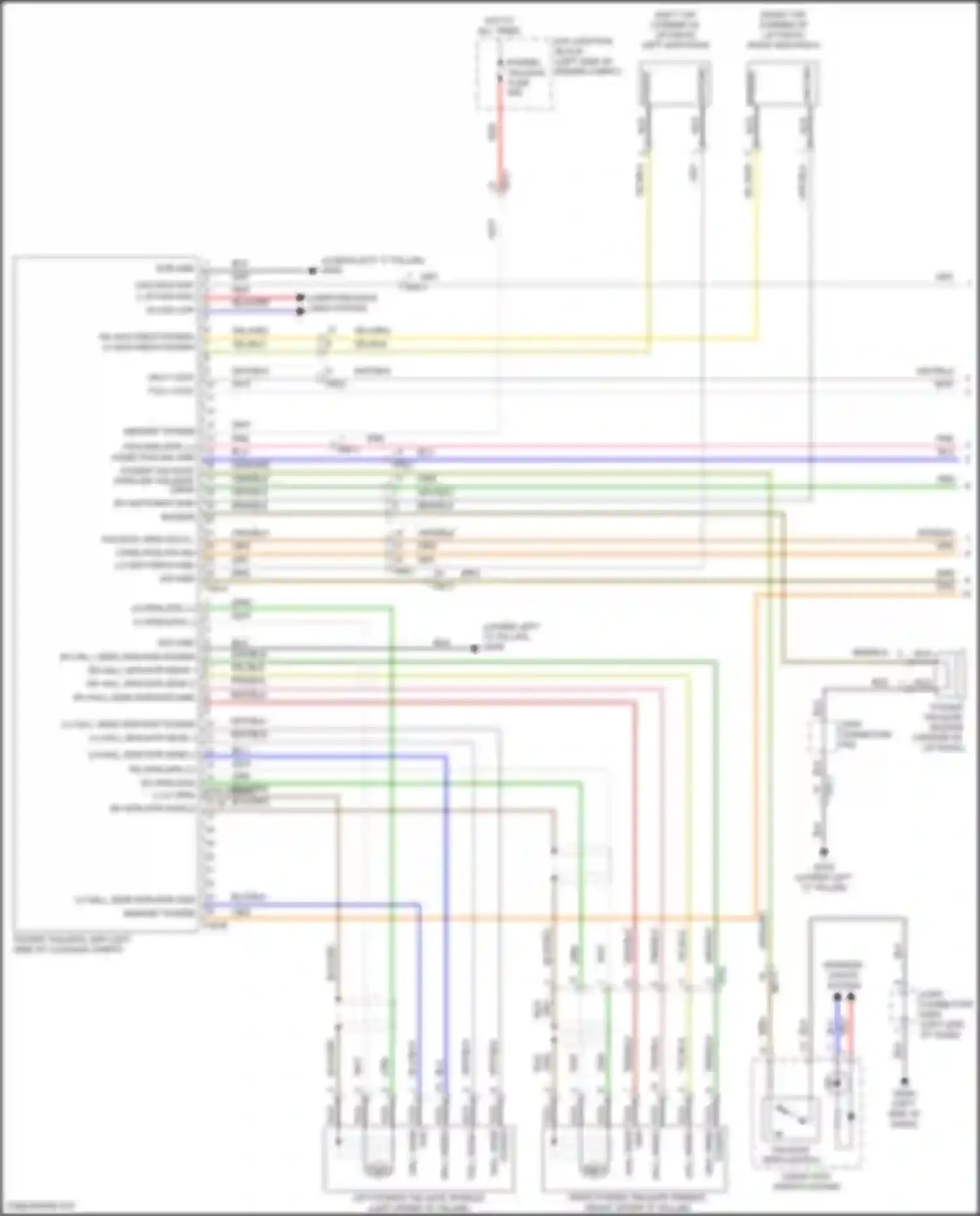 Palisade Hyundai I facelift (2022-2024): Power tailgate circuit (1 of 2)
