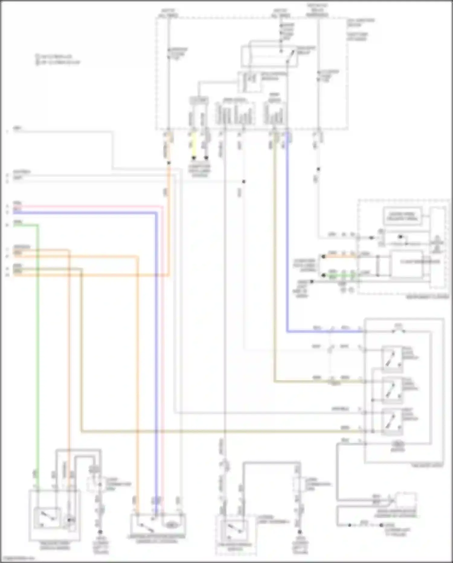 Palisade Hyundai I facelift (2022-2024): Power tailgate circuit (2 of 2)