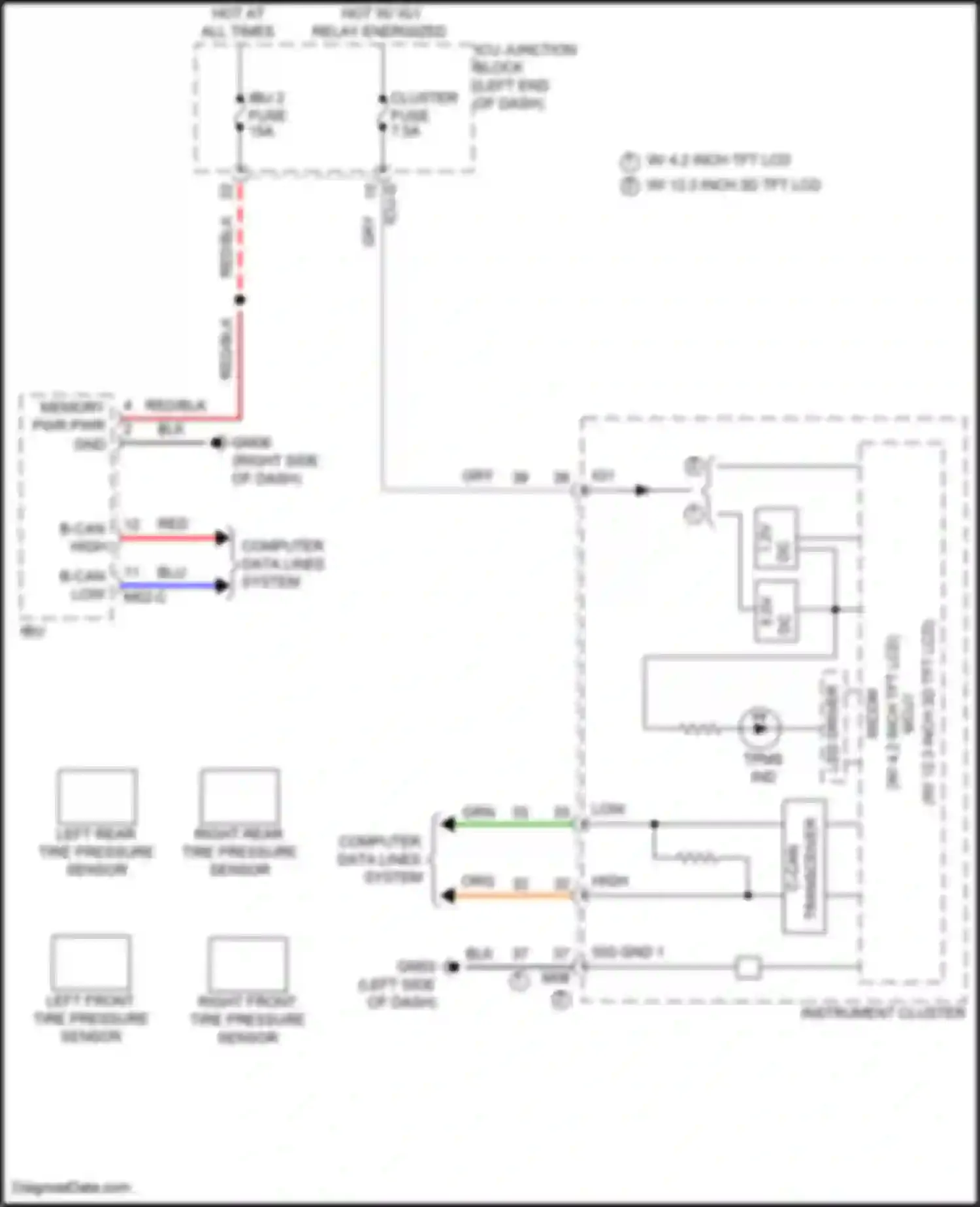 Palisade Hyundai I facelift (2022-2024): Tire pressure monitoring circuit
