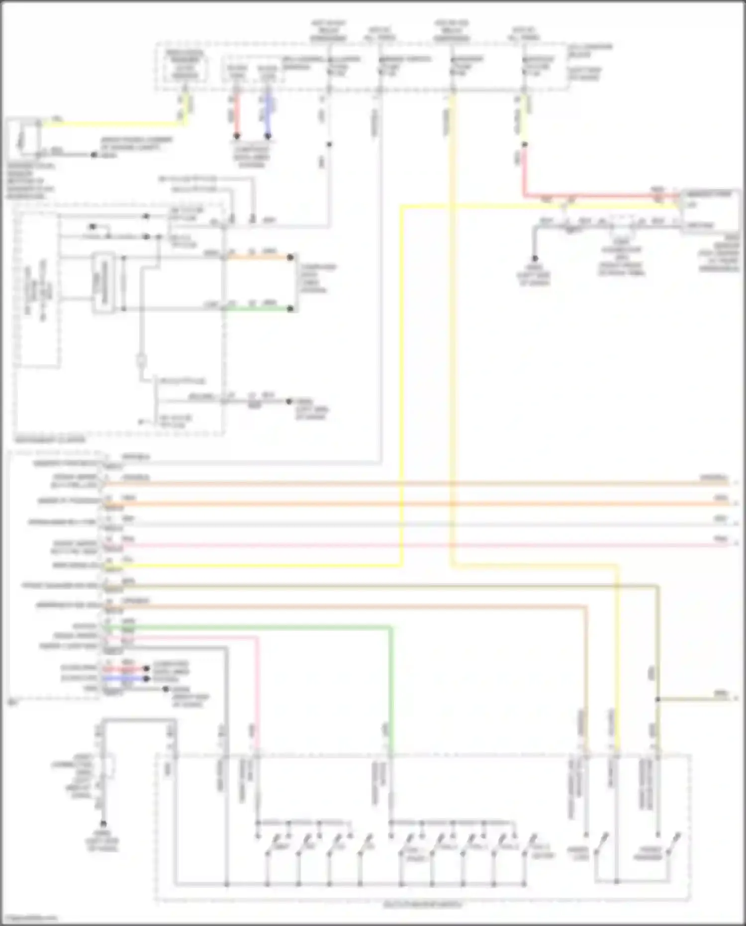 Palisade Hyundai I facelift (2022-2024): Front wiper/washer circuit (1 of 2)