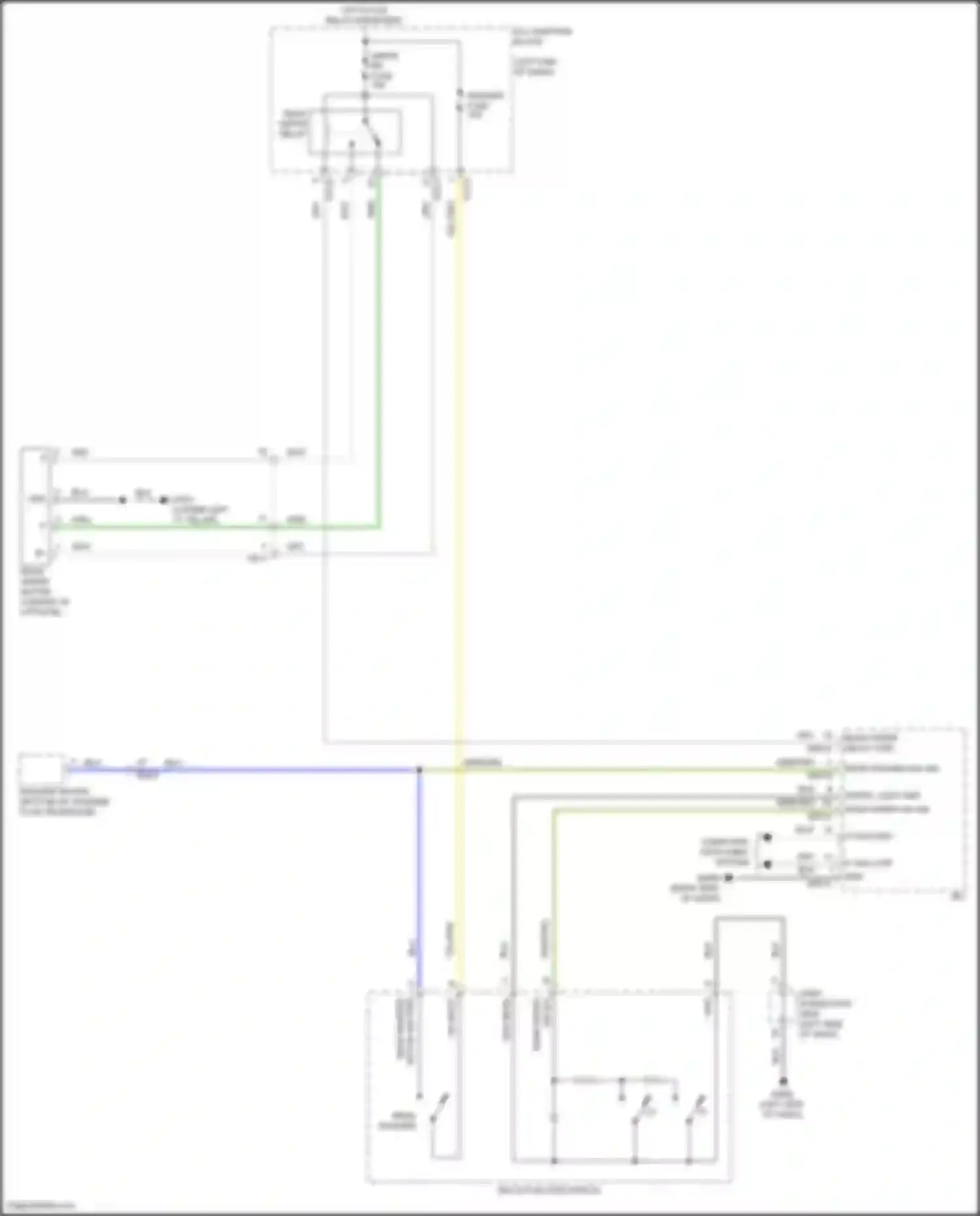Palisade Hyundai I facelift (2022-2024): Rear wiper/washer circuit