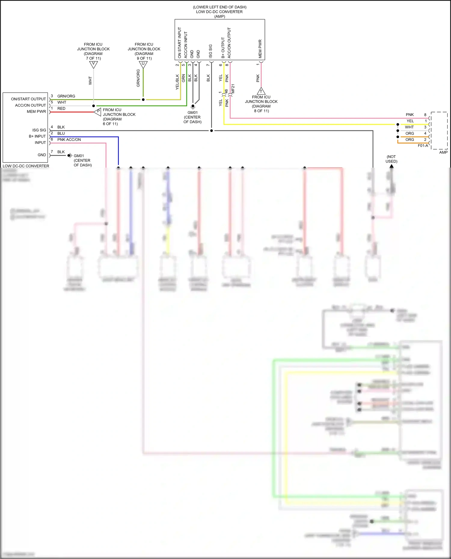 Wiring diagram b+ input pnk acc/on input for Hyundai Palisade I facelift (2022-2024) (1 of 1)